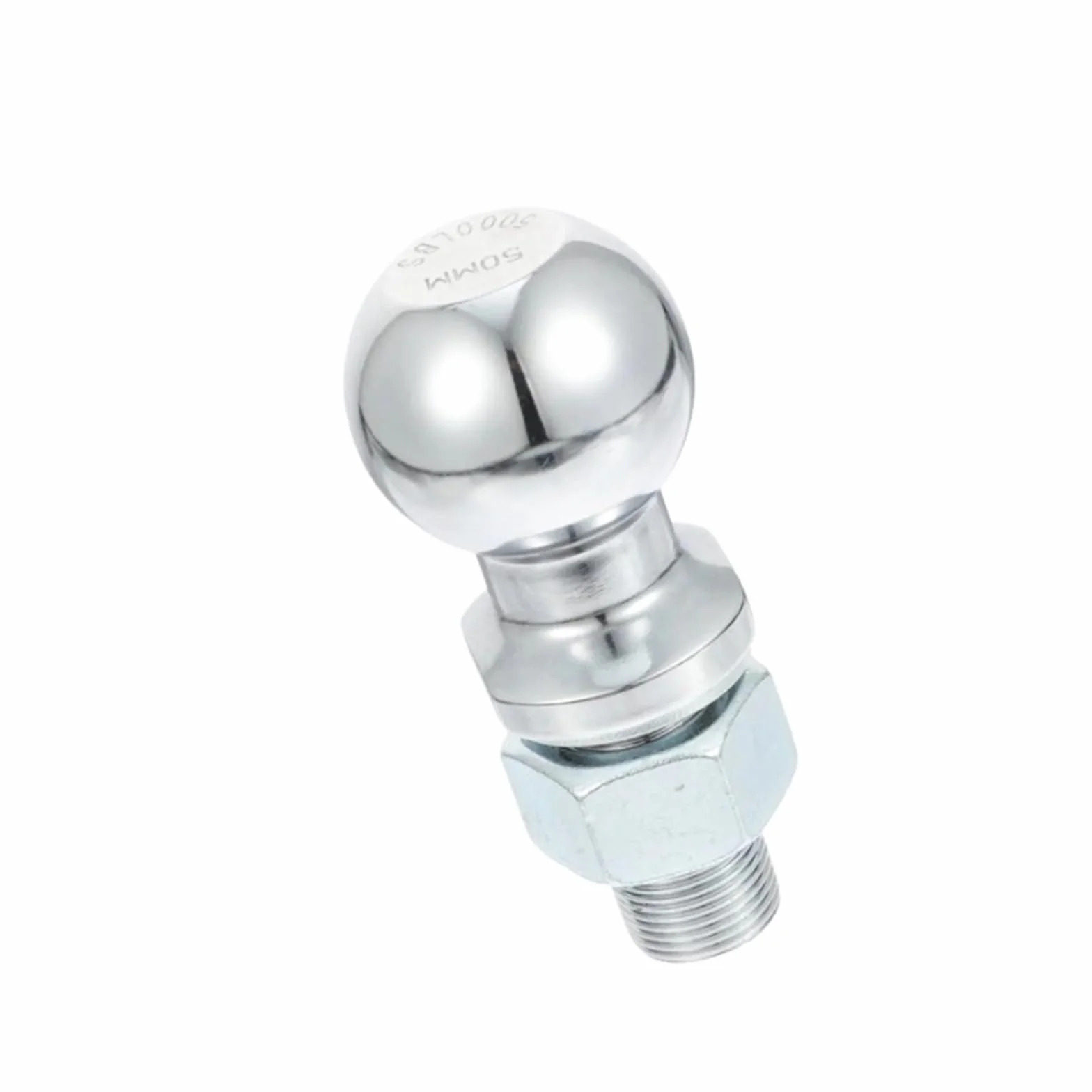 kulowego przyczepy Zaczep holowniczy kulowy 50mm przyczepa holownicza jacht samochodowy zamiennik uchwytu holowniczego o dużej wytrzymałości, platerowany 50mm Przyczepy łącznik(12X5X2.2CM)