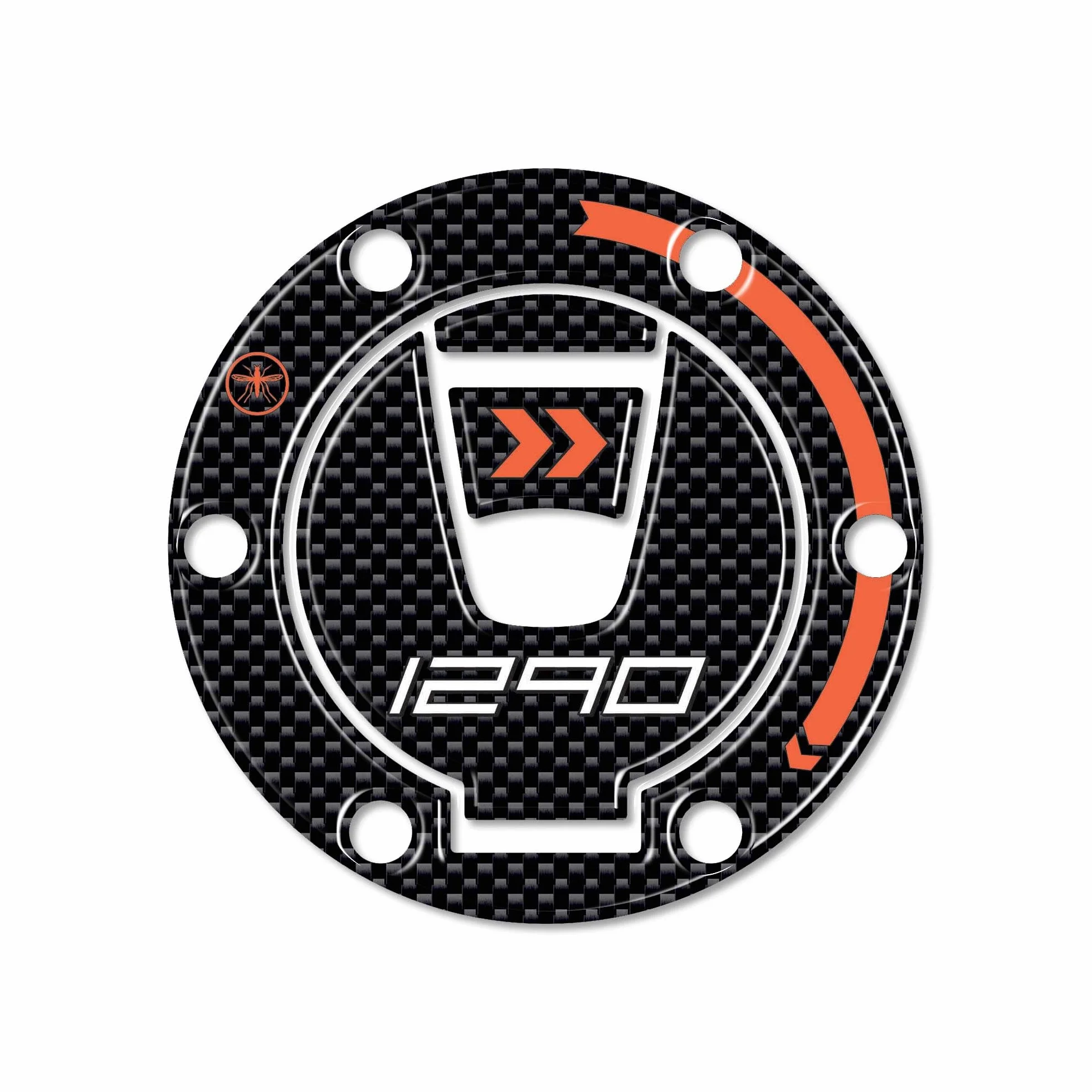 labelbike - Naklejka na Korek wlewu paliwa, żel 3D, Motocykl, kompatybilna z elektronicznym systemem bezkluczykowym KTM 1290