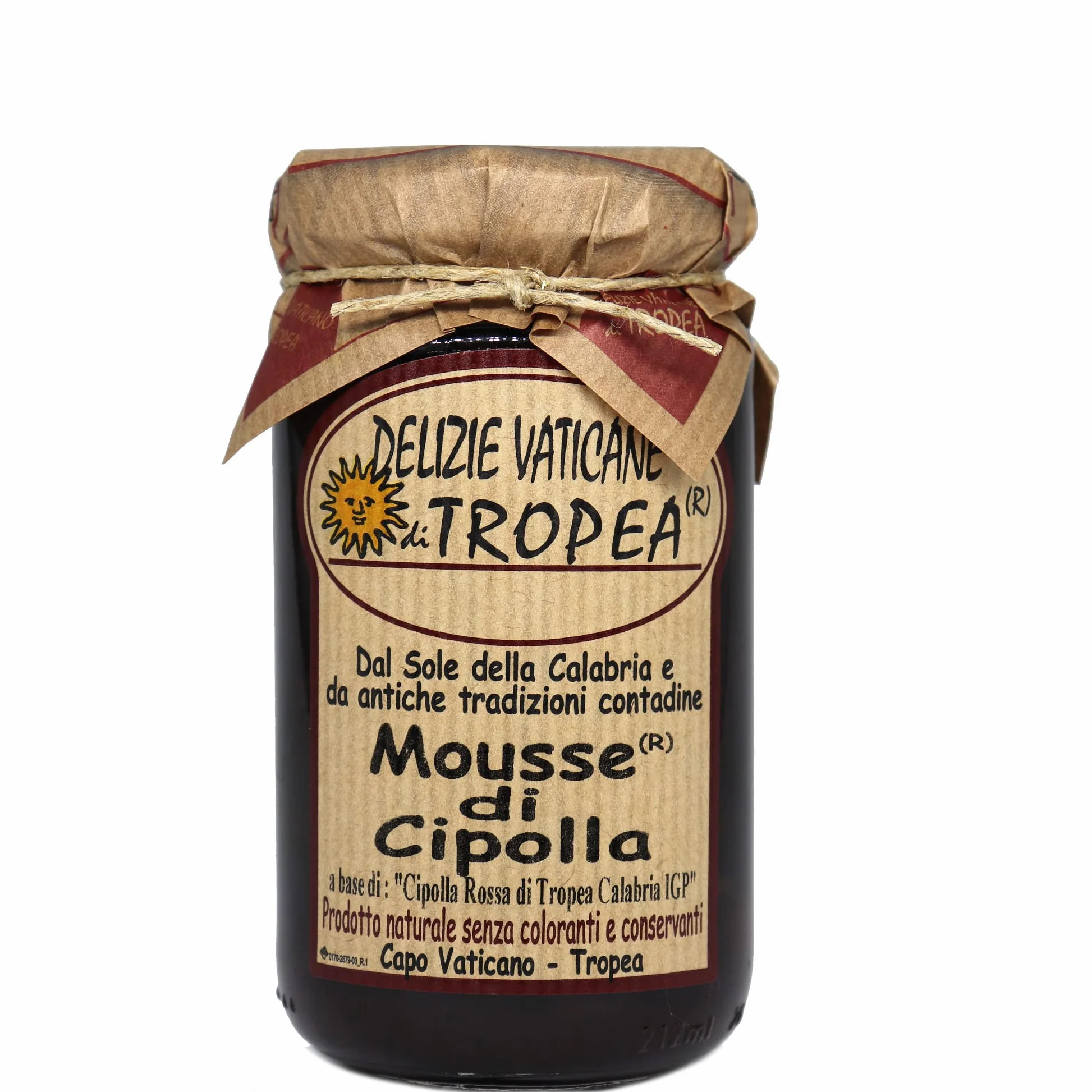 Chutney z Czerwonej Cebuli z Tropei - Karmelizowana Cebula - Przyprawa - Idealny z serem - Kleisty i słodki - Delikatesy - Made Italy - Typowy Produkt Kalabryjski - Delizie Vaticane di Tropea 230gr