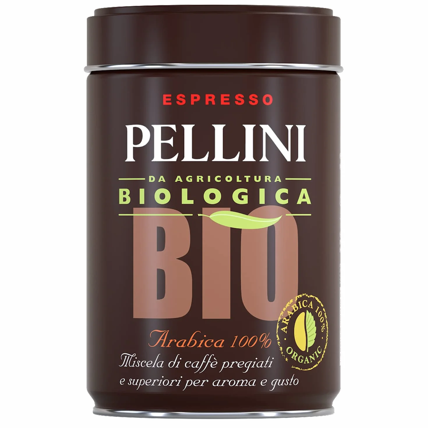 PELLINI Bio Kawa Mielona Arabica 100% Palona do Moka 250g Puszka