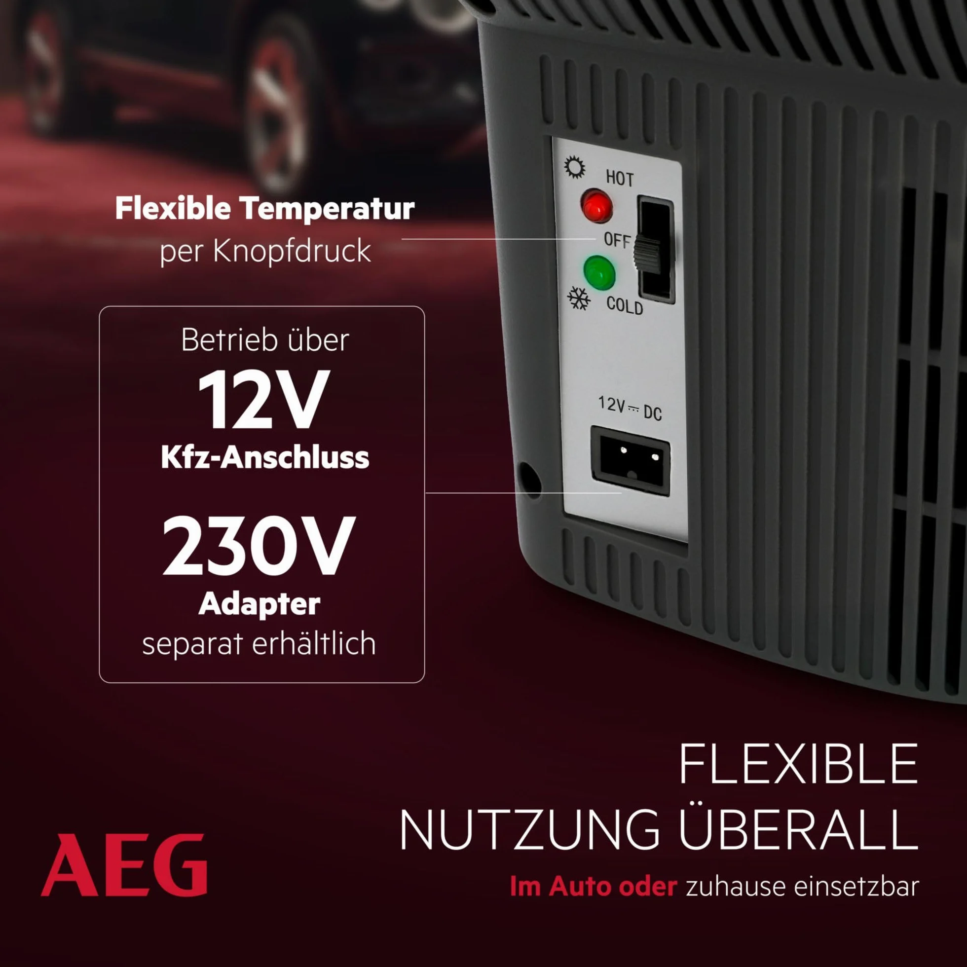Aeg Automotive 10694 Lodówka, Czarny/Szary, 16 l