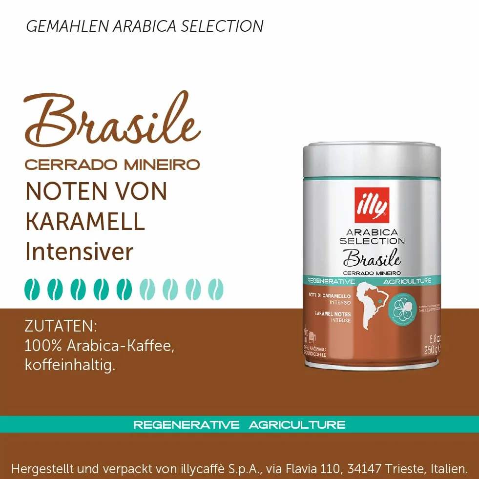 illy Kawa mielona Arabica Cerrado Minero Brazil puszka 250 g
