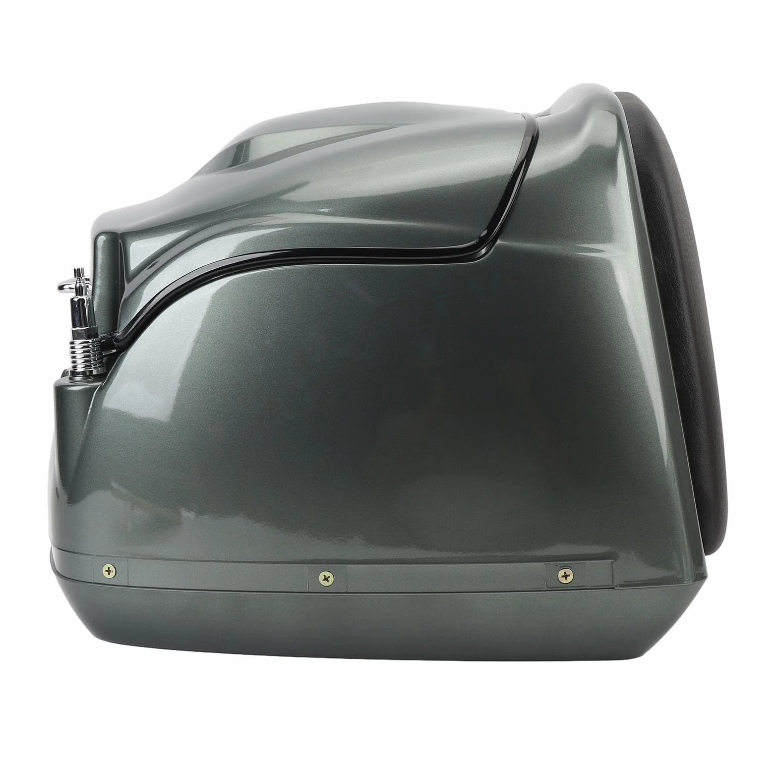 38L Retro Motorcycle Tail Box, Wodoodporne Bagażnik Górny, łatwa Instalacja dla Skuterów Motocyklowych o Silnej Zdolności Adaptacyjnej, Materiału ABS, Blokadzie Kluczy (Ti)