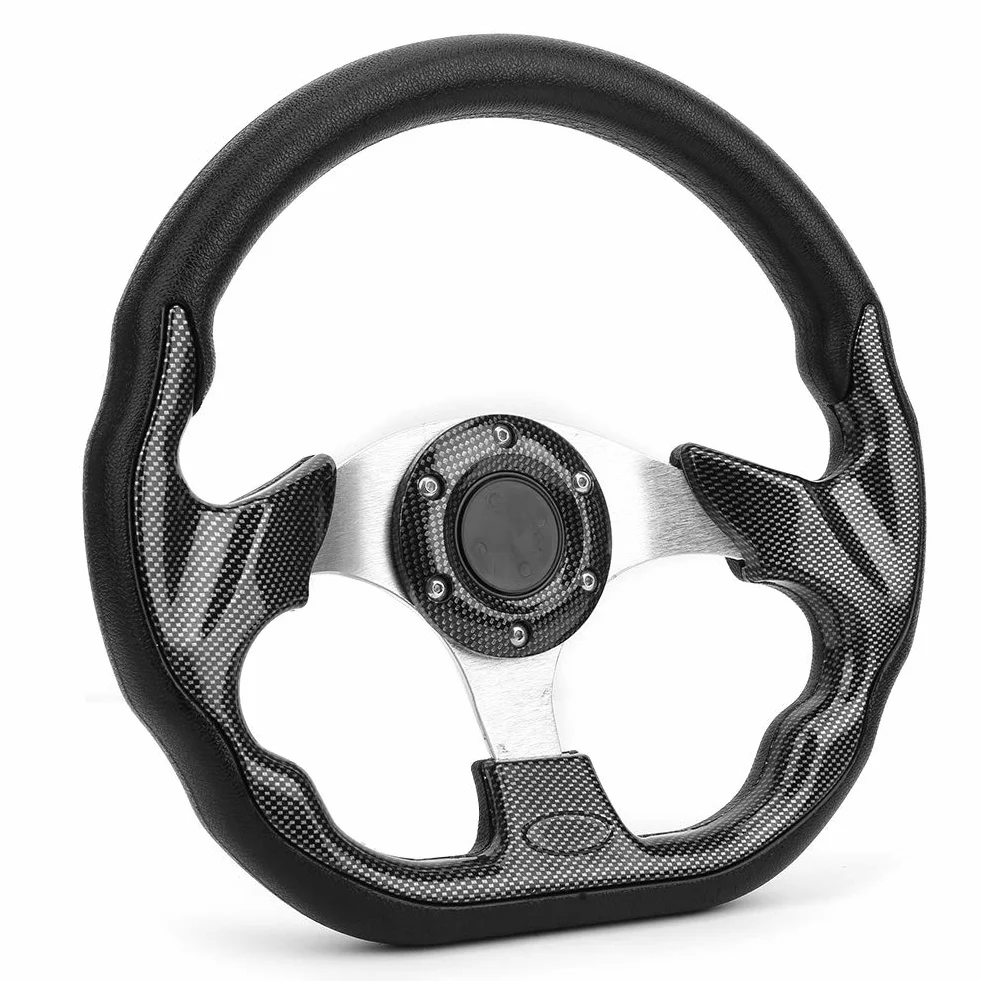 Yctze Uniwersalna kierownica wyścigowa z włókna węglowego 320 mm - styl wyścigowy Drift z przyciskiem klaksonu do driftingu