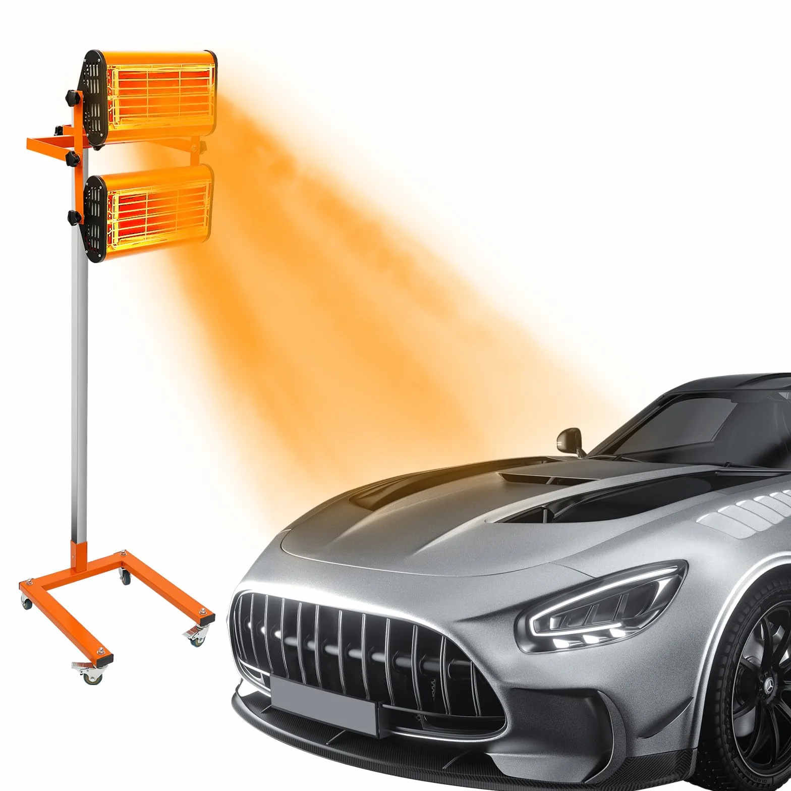 Suszarka do lakieru na podczerwień, 2000 W, lampa utwardzająca na podczerwień z urządzeniem stojącym, promiennik podczerwieni, lampa utwardzająca do profesjonalnego suszenia lakieru