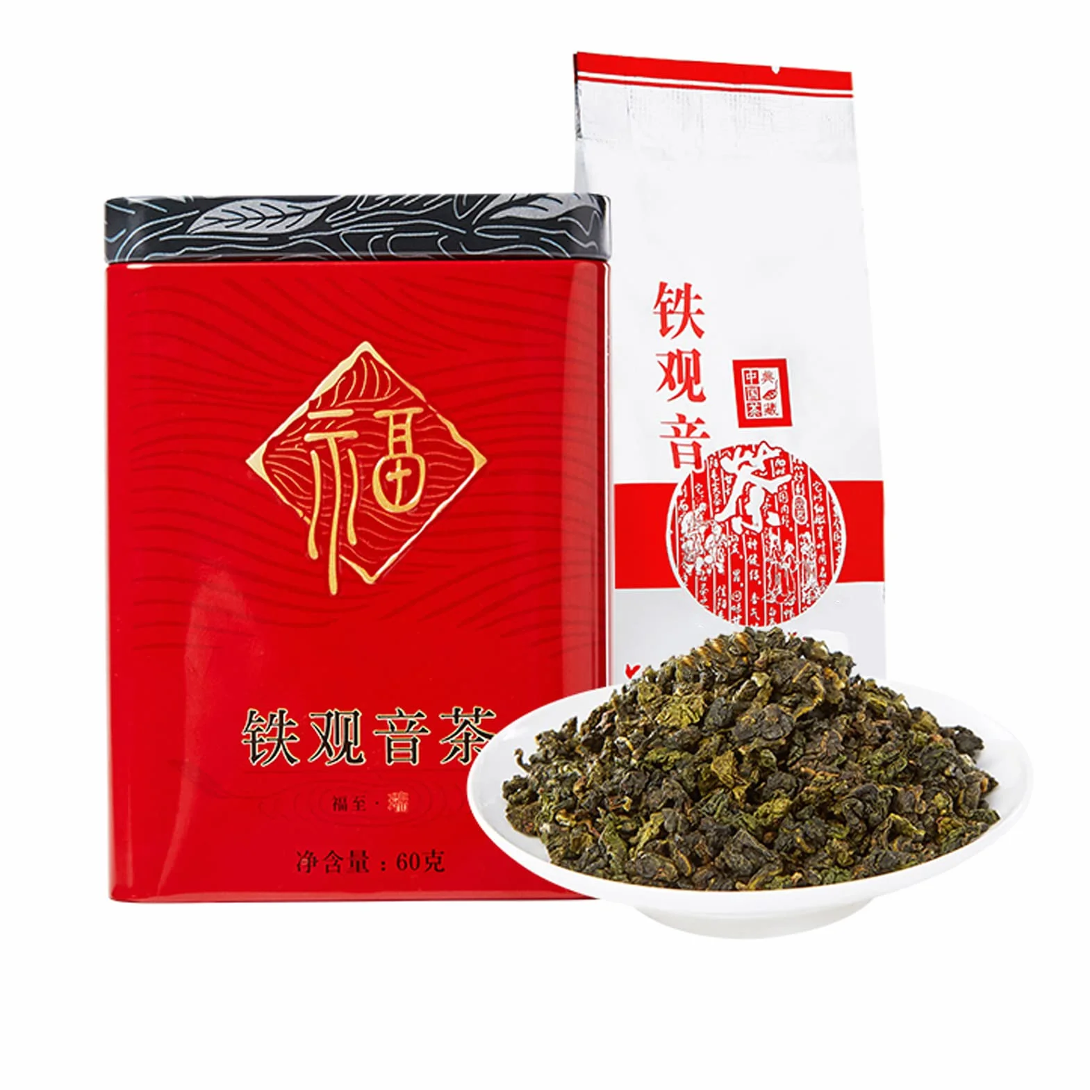 Chińska Herbata Tie Guan Yin Oolong Liściasta 60g Złoty Napar