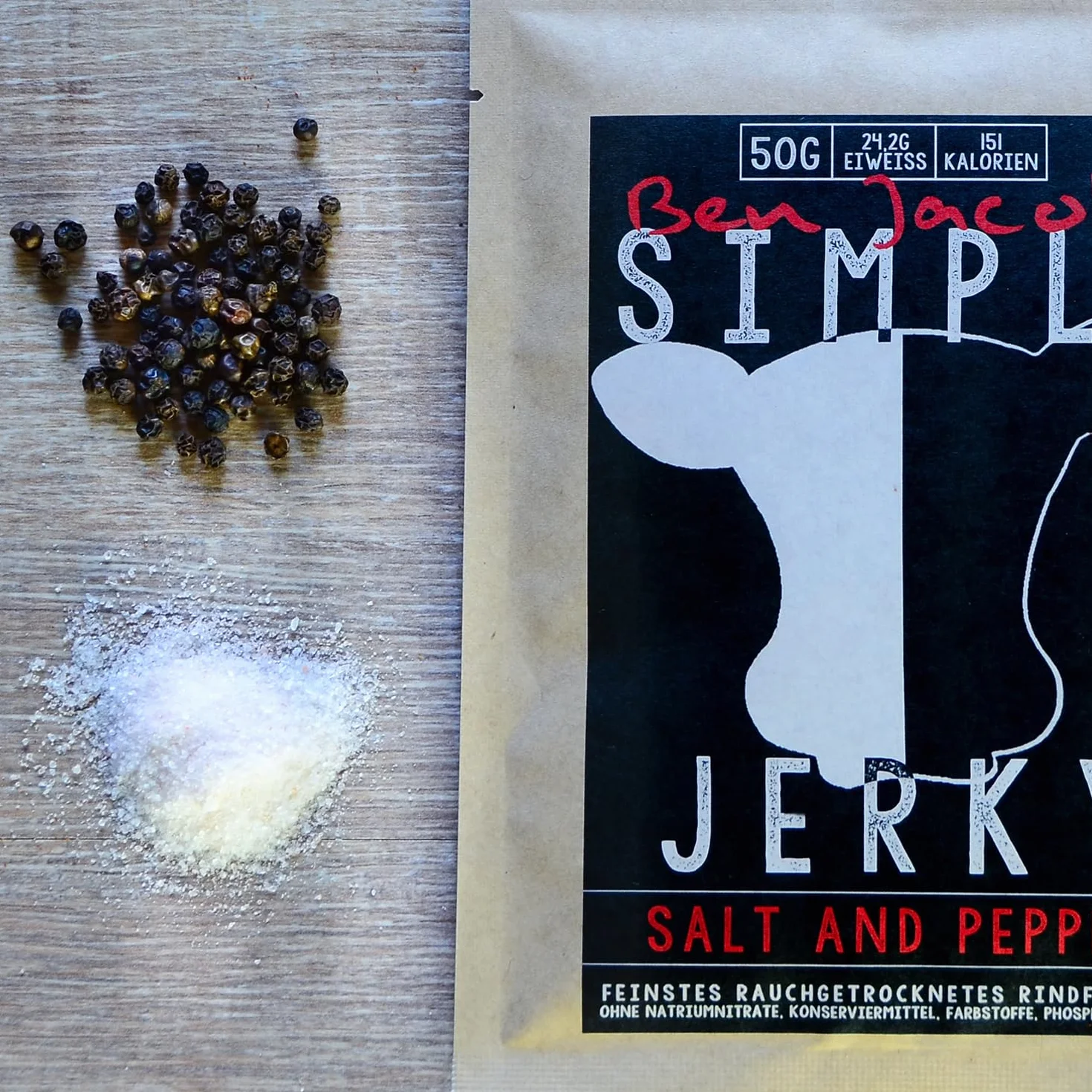 Beef Jerky pudełko na próbki, 5 x 50 g, ręcznie wykonane, austriackie pastwiska, sucha mięso premium bez dodatków chemicznych