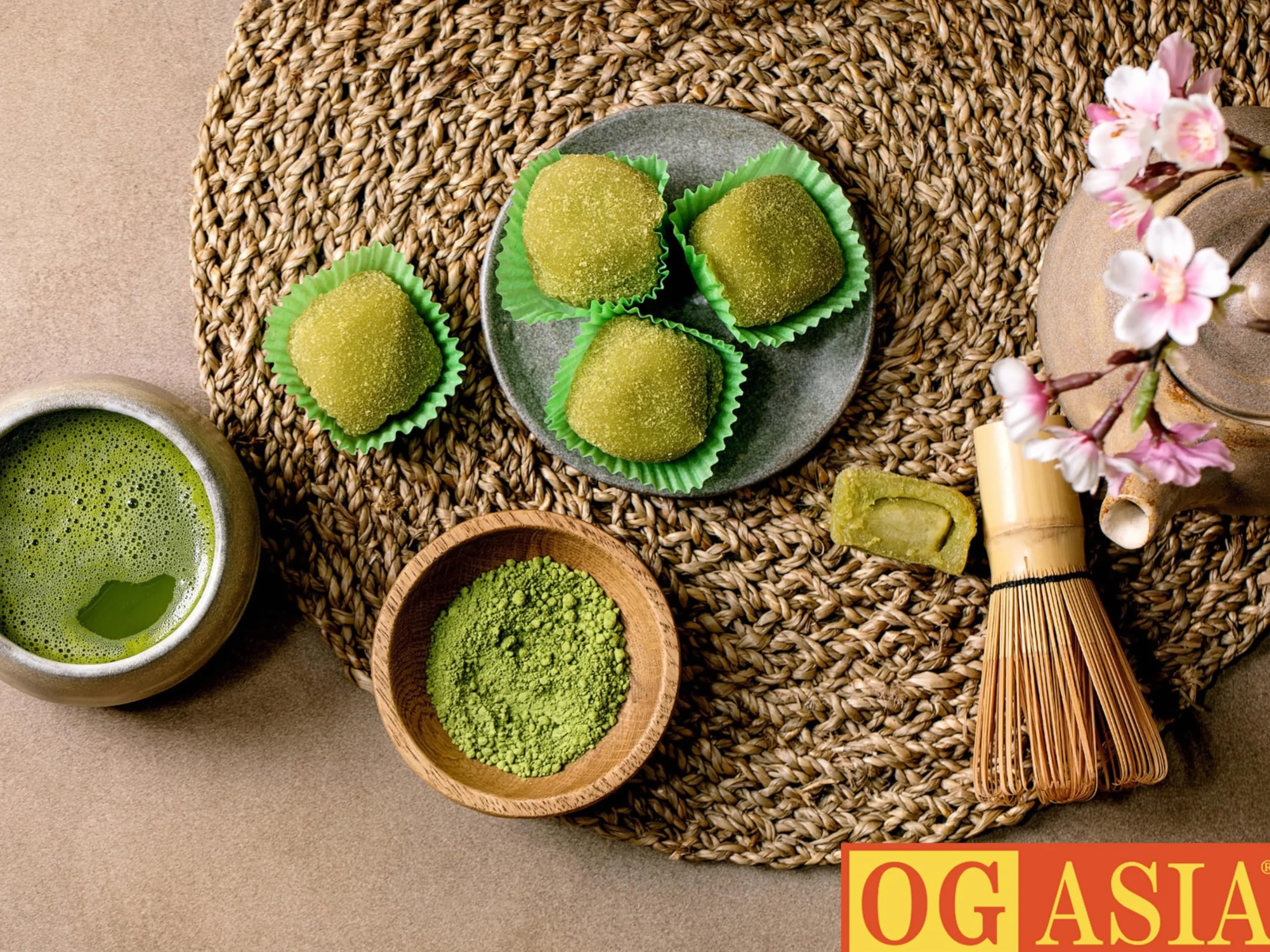 Delicious Pyszne Mini Mochi Mix – 3 rodzaje – mleko, matcha, czerwona fasola – japońskie słodkie potrawy – miękkie i lepkie ciasto ryżowe – OG ASIA – 250 g