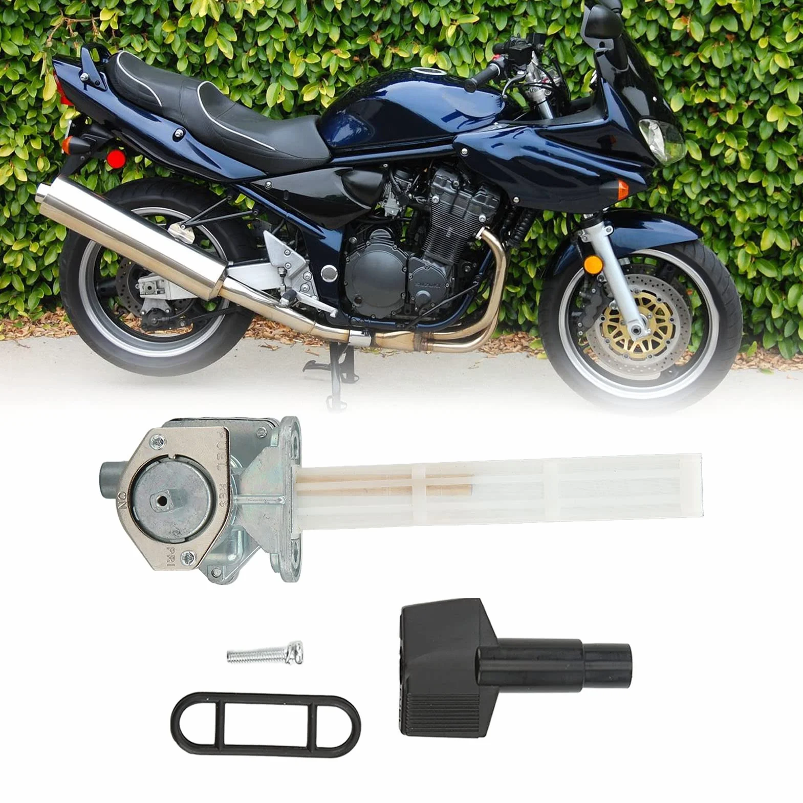 Zawór Kurkowy Paliwa Zawór ynowy, Zawór Odcinający Paliwo 44300 32F10 Zamiennik dla Bandit 1200 GSF1200 2001-2005,Zawory paliwowe i akcesoria