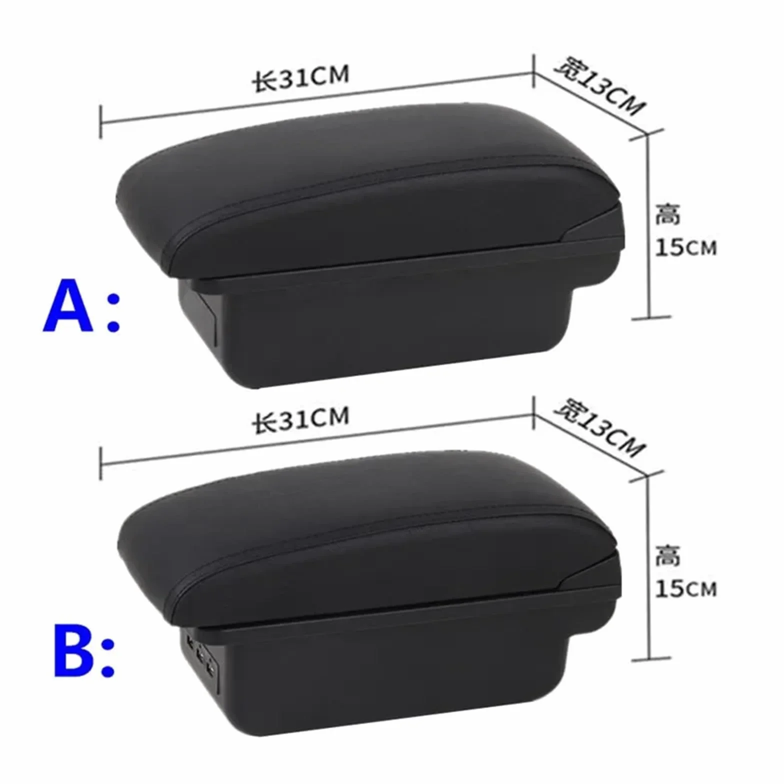 Armsteun Richter Bush Pasuje Do Nissan March Micra K13 Podłokietnik Box Pasuje Do Nissan Sunny Car Podłokietnik Ramię Schowek Części Do Modernizacji Akcesoria Samochodowe(B1 white line 3USB)