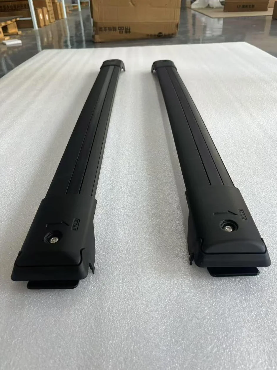 Bagażnik dachowy z poprzeczką, pasuje do Toyota Land Cruiser Prado J250 2024 2025, aluminiowe poprzeczki do dachu, bagażnika, kajaka, kajaka, ze stopu aluminium, czarny, 2 szt