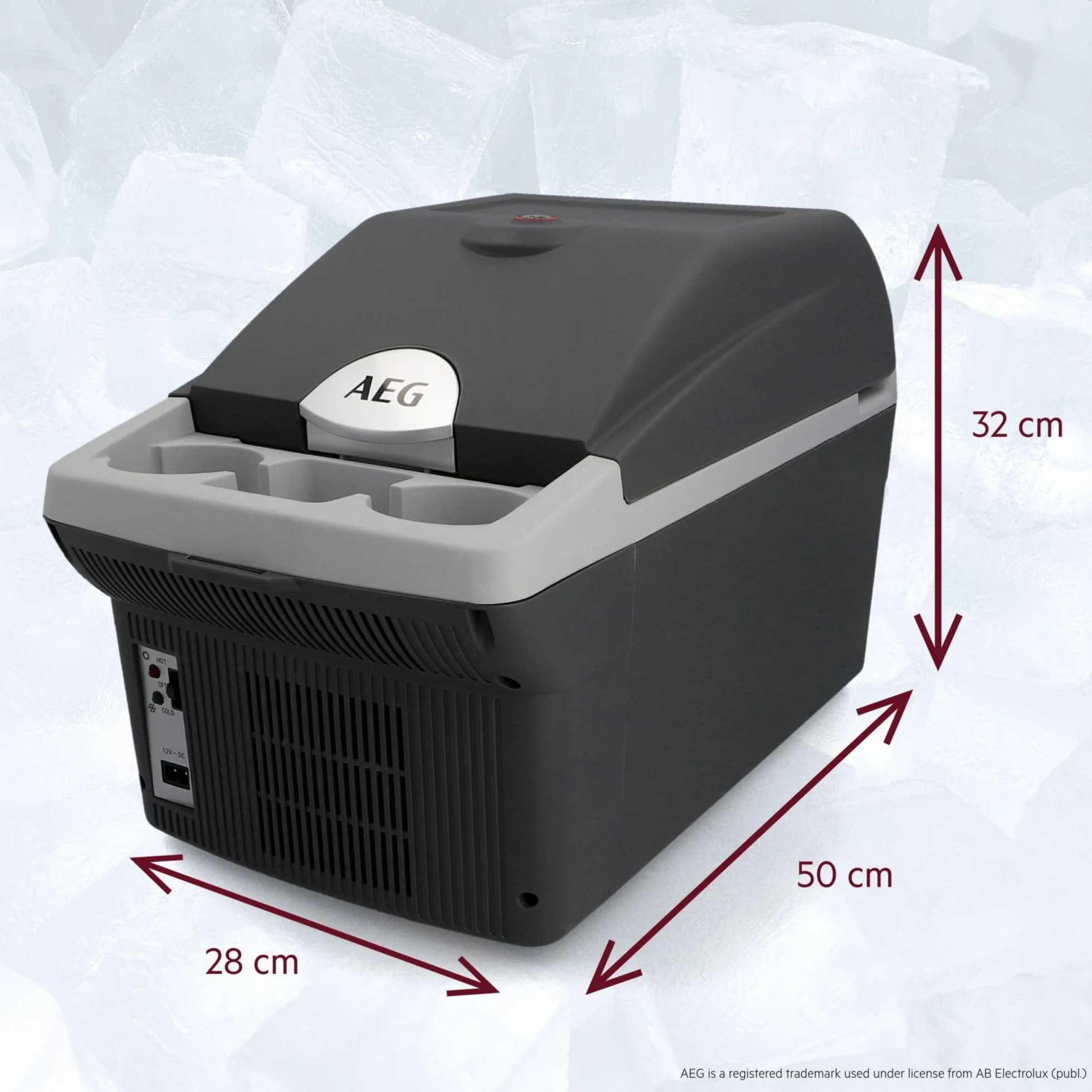 Aeg Automotive 10694 Lodówka, Czarny/Szary, 16 l