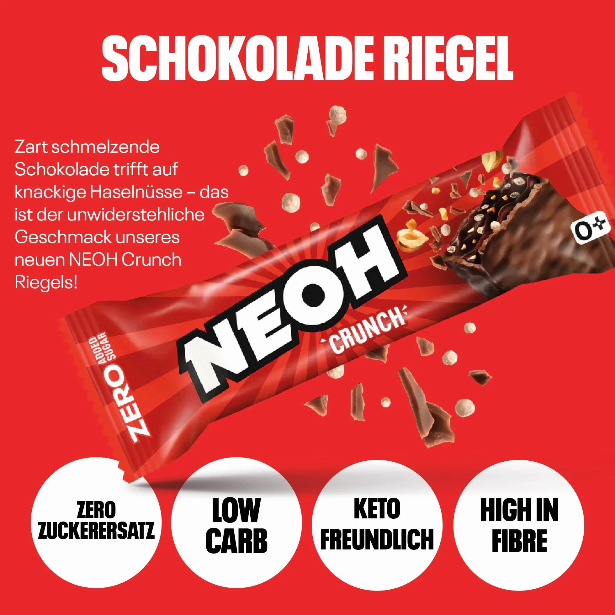 NEOH Low Carb Keto Batonik Czekolada 30 g Opakowanie 12 sztuk Chocolate