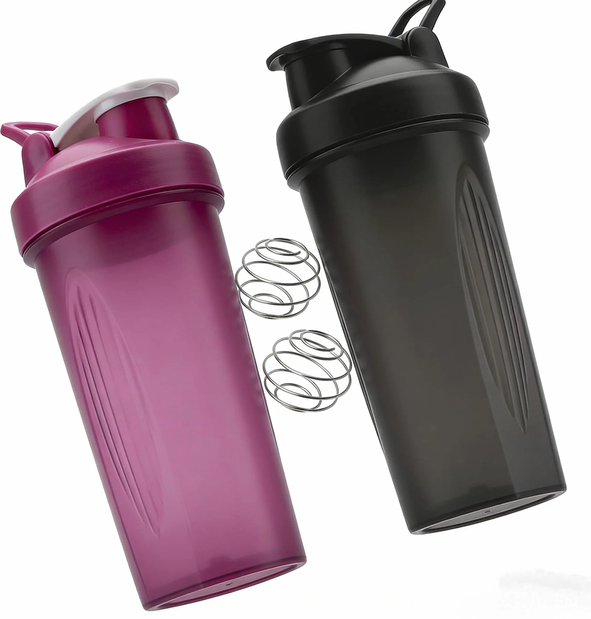 Shaker proteinowy 600 ml szczelny z kulką do mieszania fitness