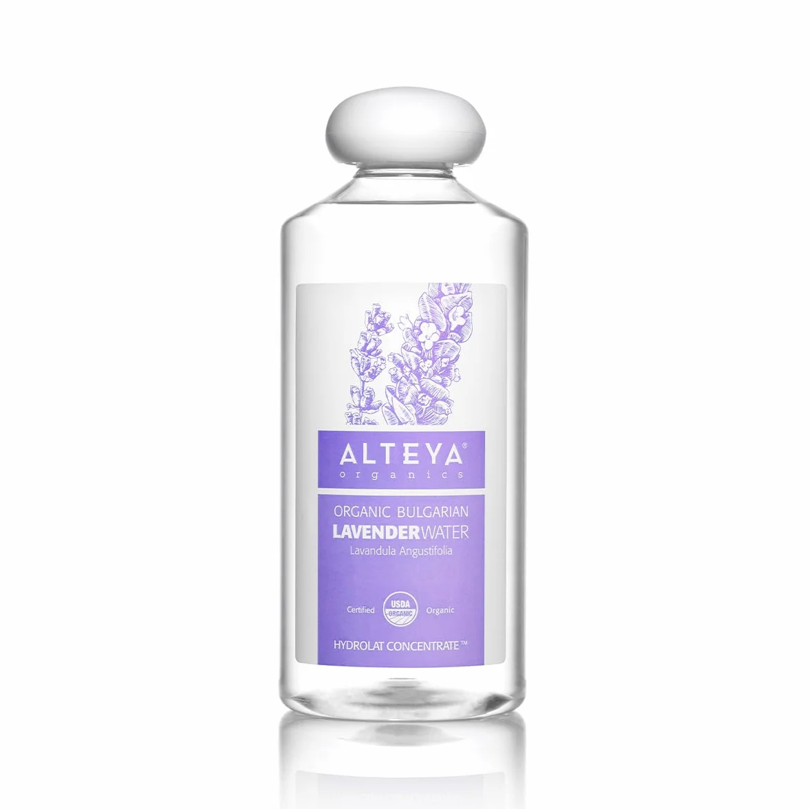 Alteya Organic Lavender Water 500 ml - Hydrolat Lawendowy - USDA Organic Toner do Twarzy - Regenerujący, Oczyszczający