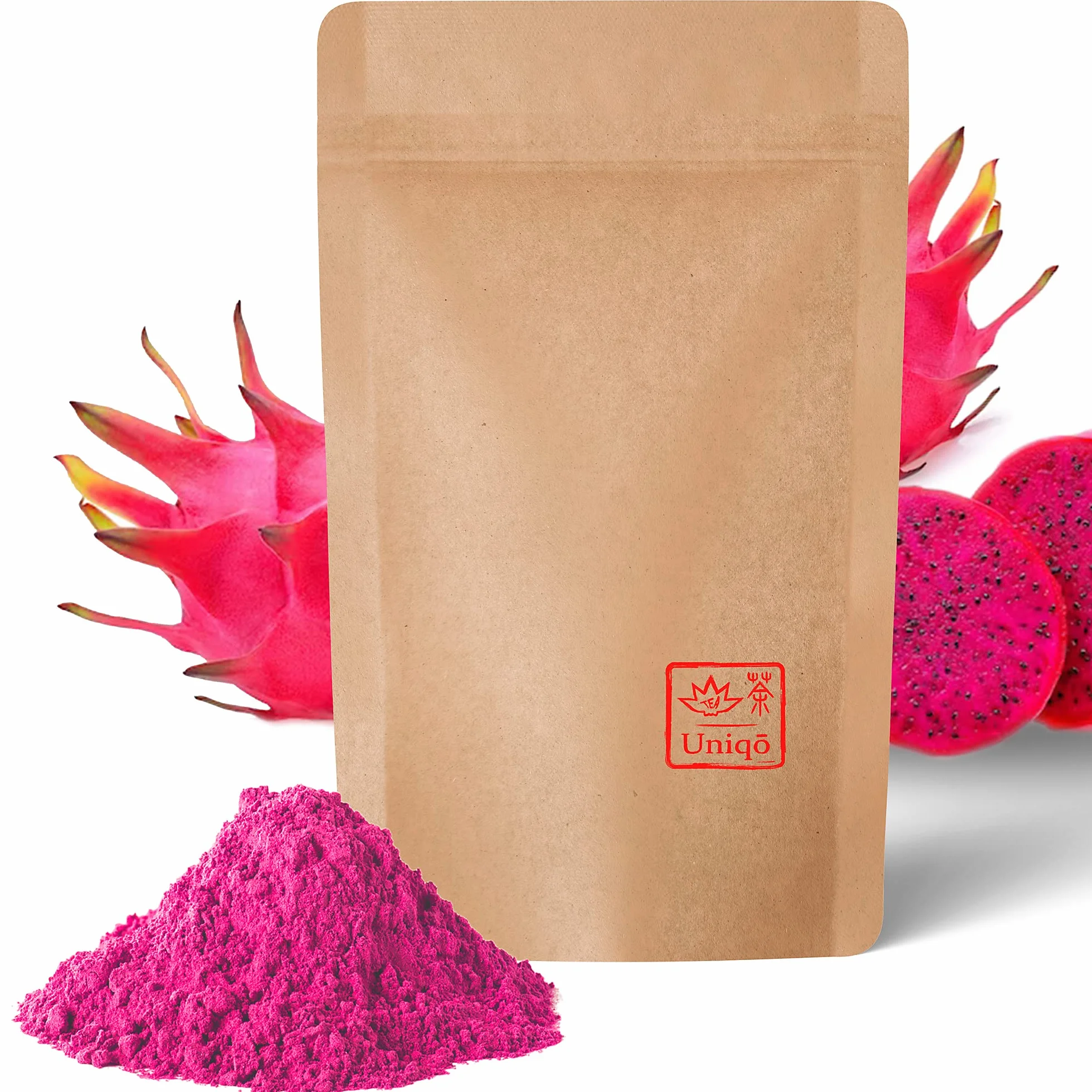 Tea Uniqo Pink Matcha – matcha w proszku ze smoczego owocu (pitai), opakowanie 200 g