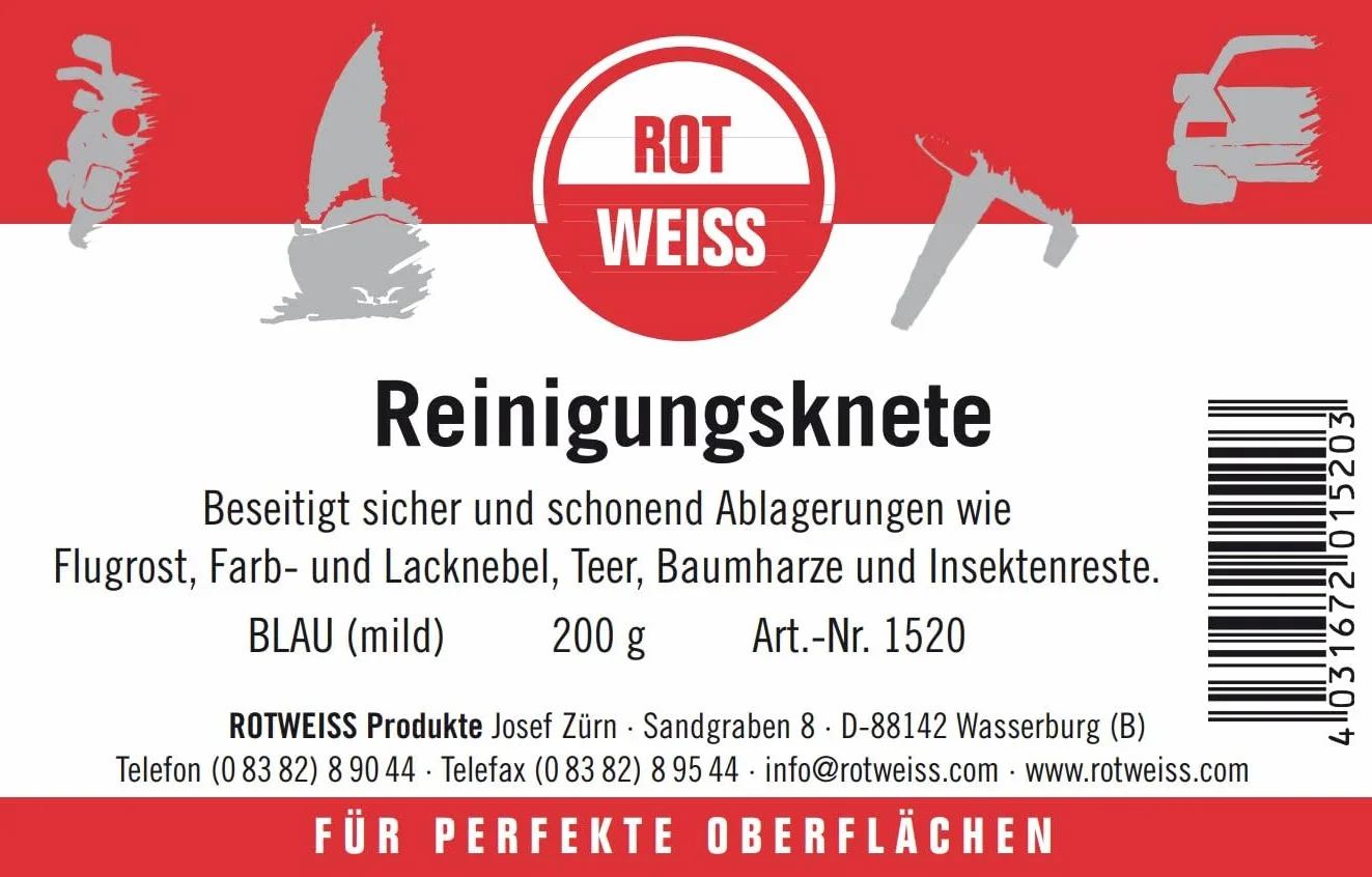 Rotweiss 1520 glinka do czyszczenia w pudełku do przechowywania, 200 g