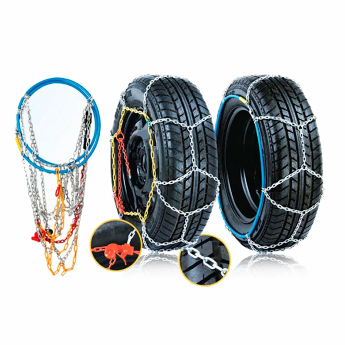 A2ZWORLD Łańcuchy śniegowe 235/50R20 265/40R20 285/35R20 295/30R20 305/30R20 245/45R21 265/35R21, 275/35R21, 285/300R21, 285/300 R21, 2 55/3. 5R22, 265/30R22, 285/25R22