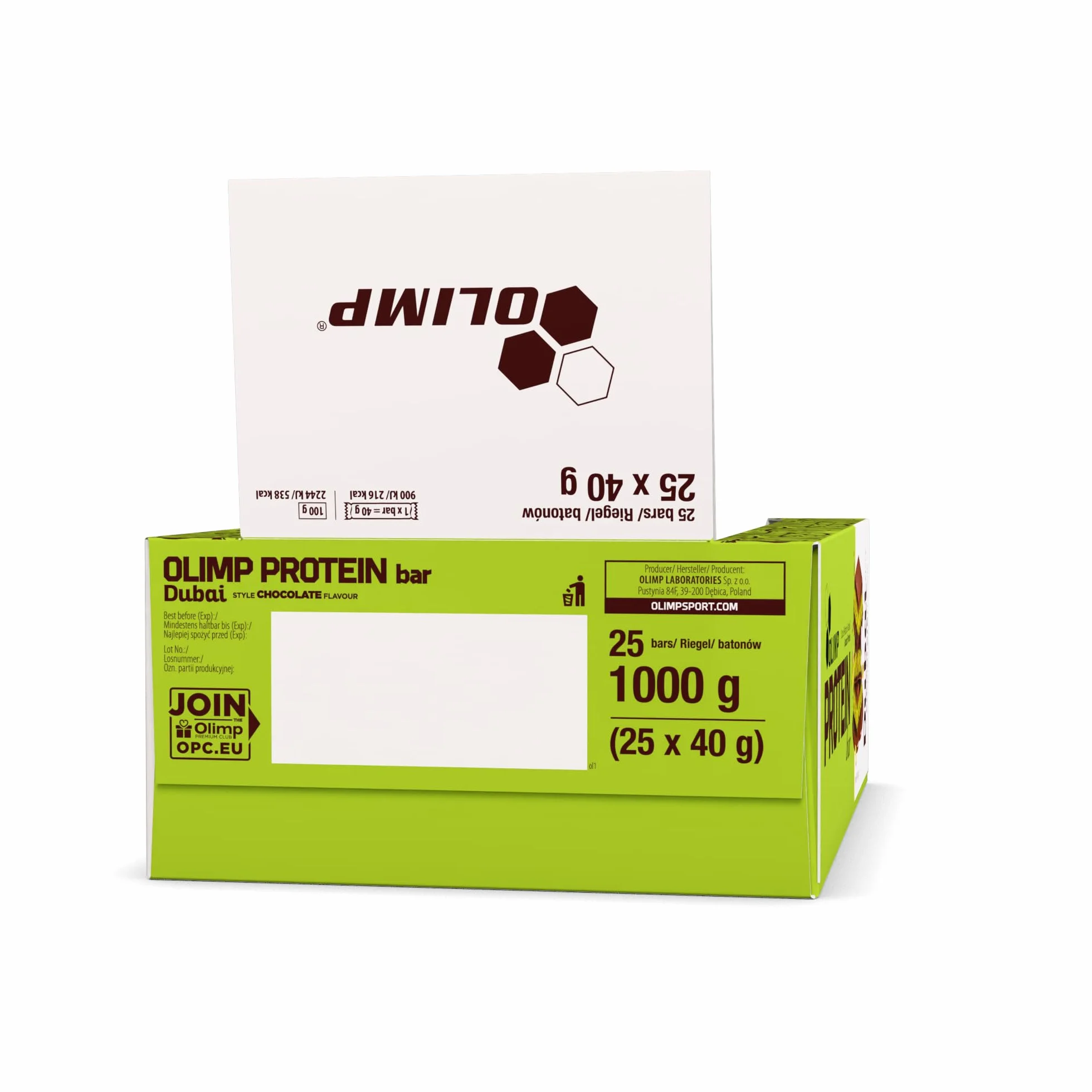 Olimp Protein Bar Dubai Style Chocolate Flavour 40g 25-Pack