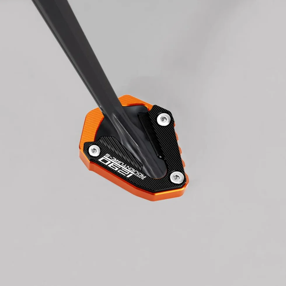 Modeer Kompatybilny z KTM 1290 Super Adventure S 2021-2024 Motocyklowy wspornik CNC, płyta przedłużająca, stojak boczny, pad 1290 ADV 1290 adv 1290S, akcesoria (pomarańczowy/czarny)