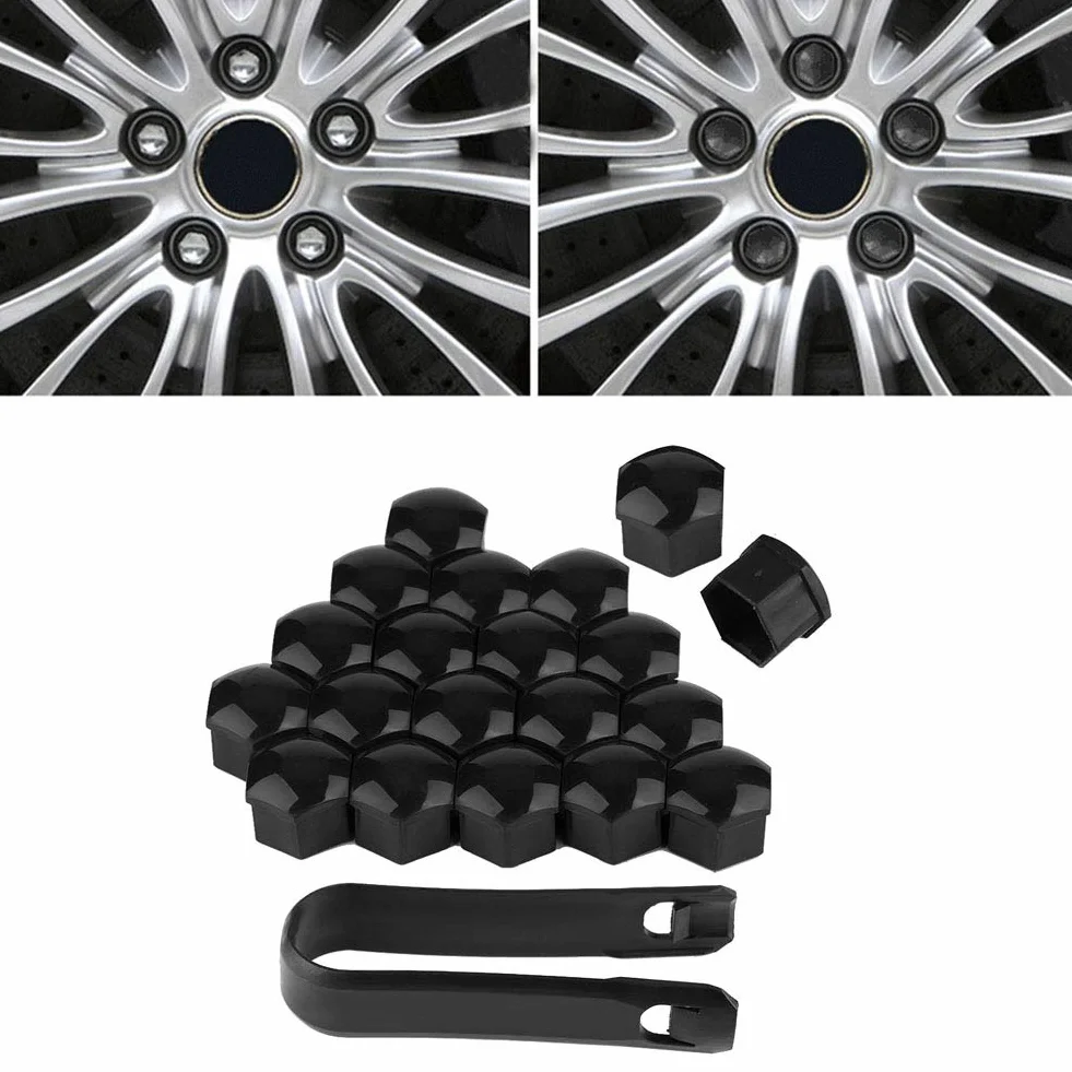 Nakrętka koła samochodu 19mm 20 sztuk Czarny