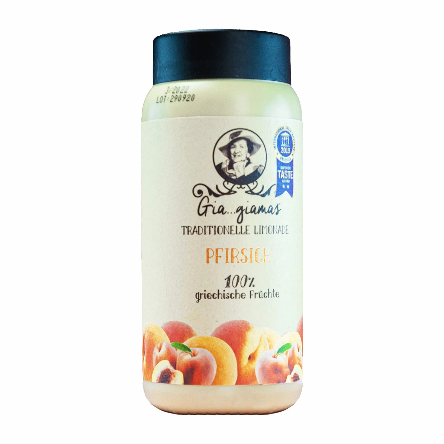 Giagiamas Fruchtmus brzoskwinia 600 g wegański bezglutenowy do SodaStream