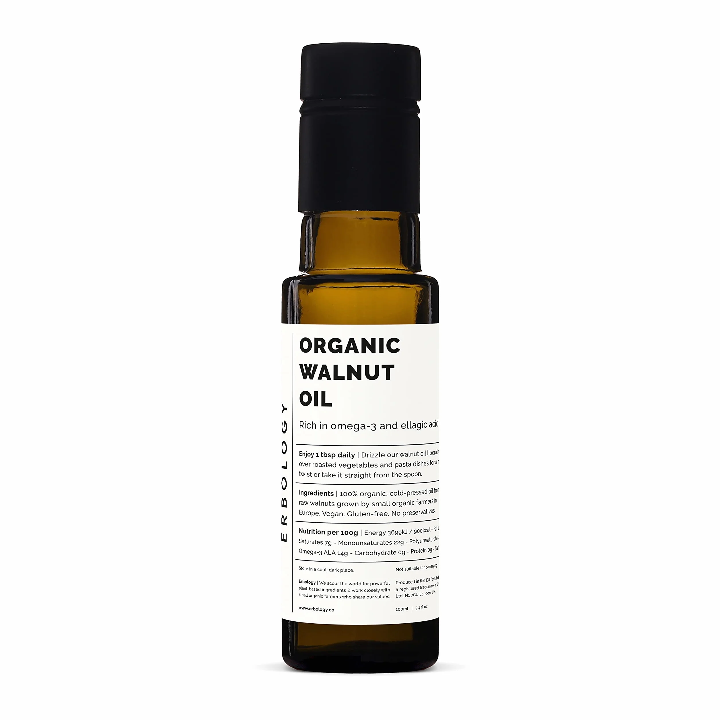Erbology Organiczny olej z orzechów włoskich 100 ml