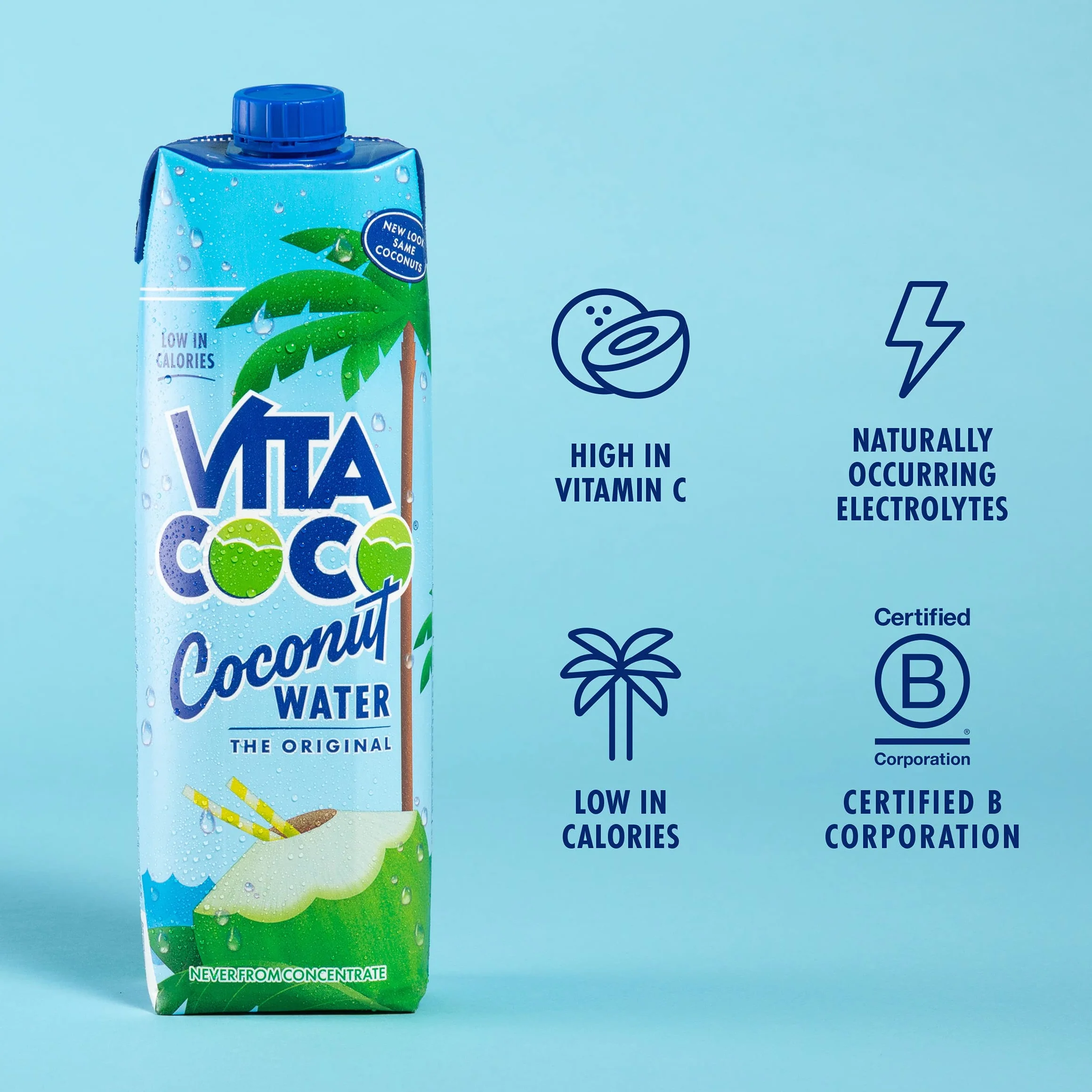 Vita Coco Woda z orzecha kokosowego, opakowanie 6 sztuk (6 x 1 l)