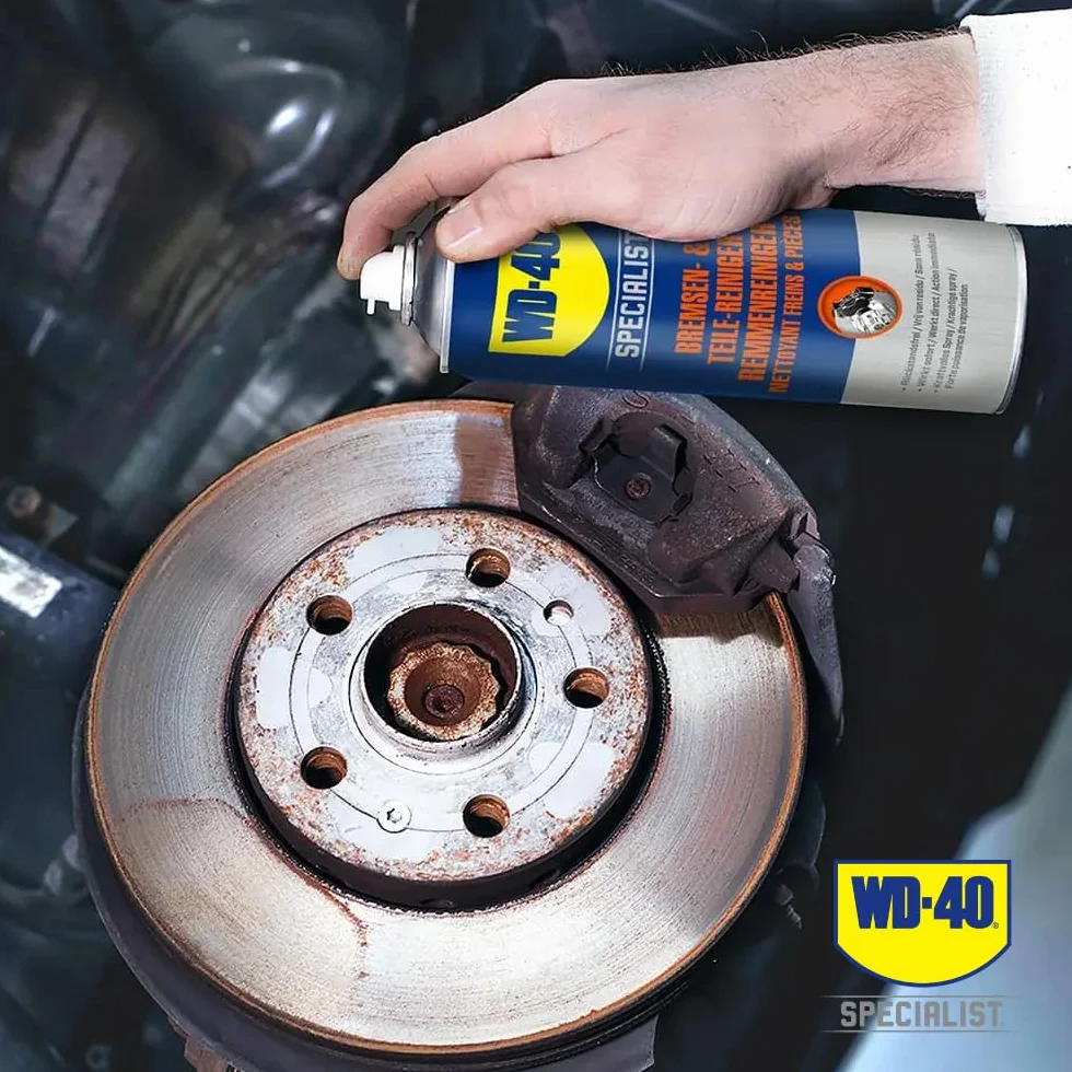 WD-40 Specialist Środek do czyszczenia hamulców 500 ml – usuwanie tłuszczu do hamulców, sprzęgieł i części silnika