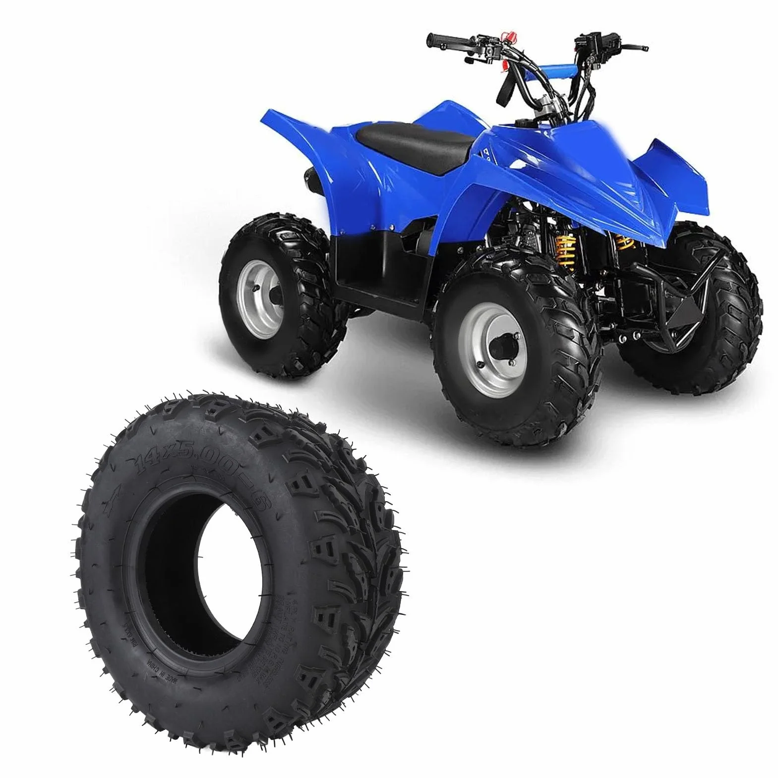 ATV UTV Quad Opona Off Road Opona Przednia 14x5.00-6 Gumowa Opona Zapasowa do Quada ATV Off Road Wózek Gokartowy Minibike