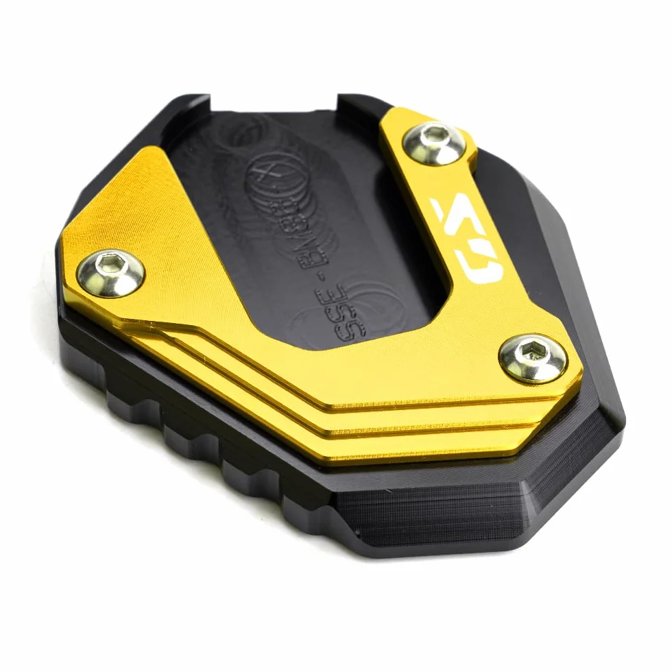 Pasuje do B&MW F800GS F900GS F850GS F750GS ADVENTURE Płyta Podpórka Motocykl CNC Stojak Boczny Przedłużacz Pad F850 GS Adventure F 750 850 GSA F 900 GS ADV (złoty)