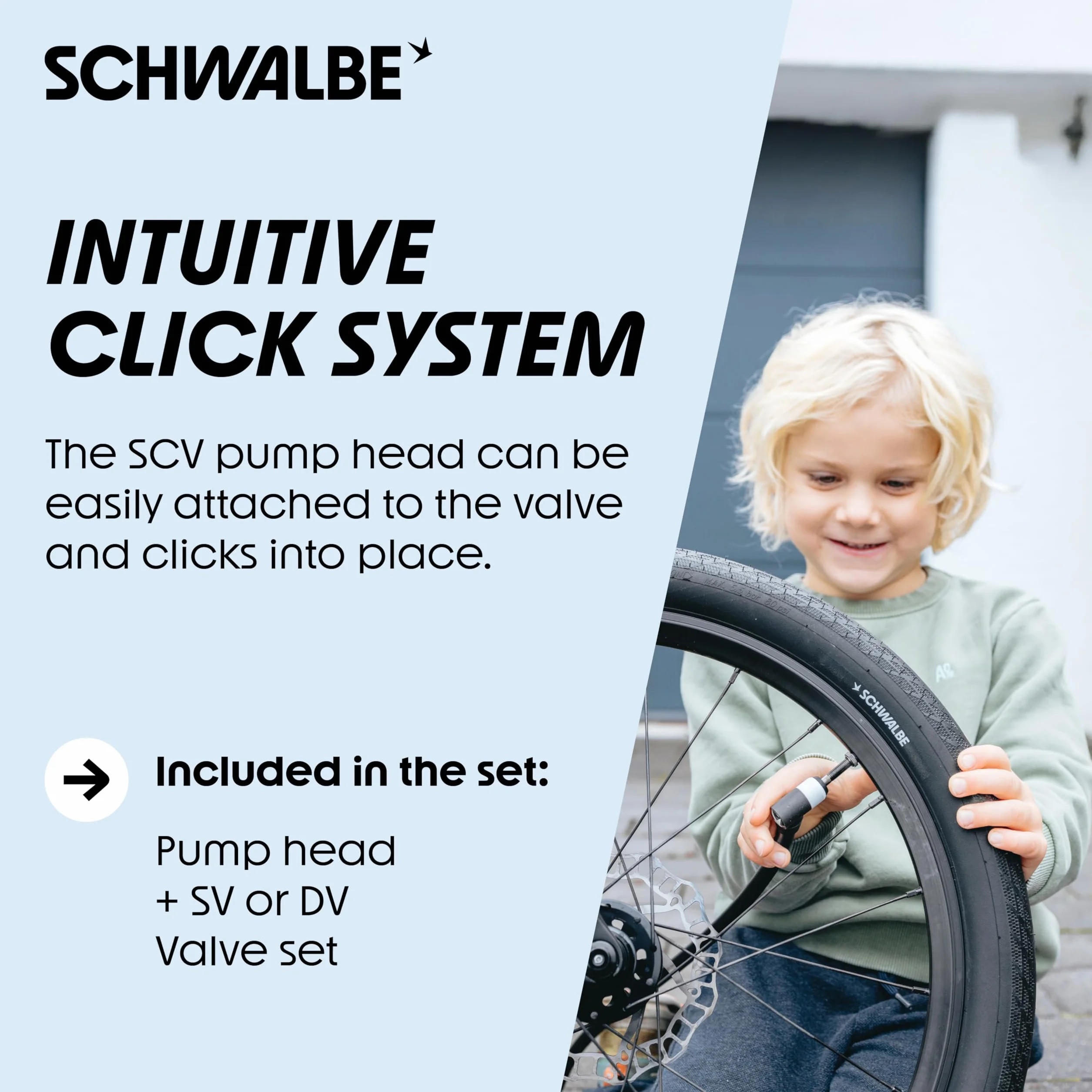 Schwalbe Clik Valve nakładka na wentyl rowerowy zestaw do konwersji SV-SCV