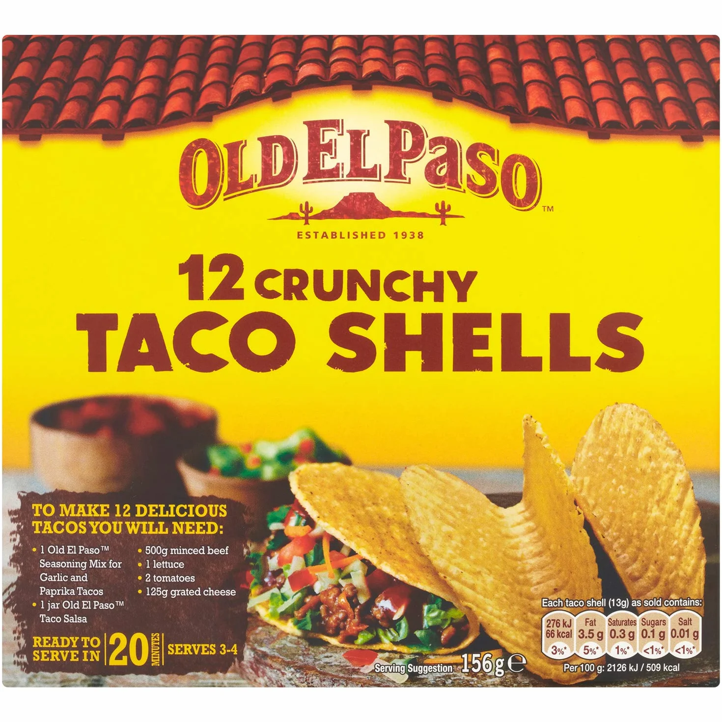 Old El Paso Taco Shells 156 g