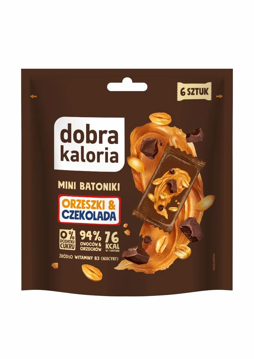 Mini batoniki orzeszki czekolada 108 g