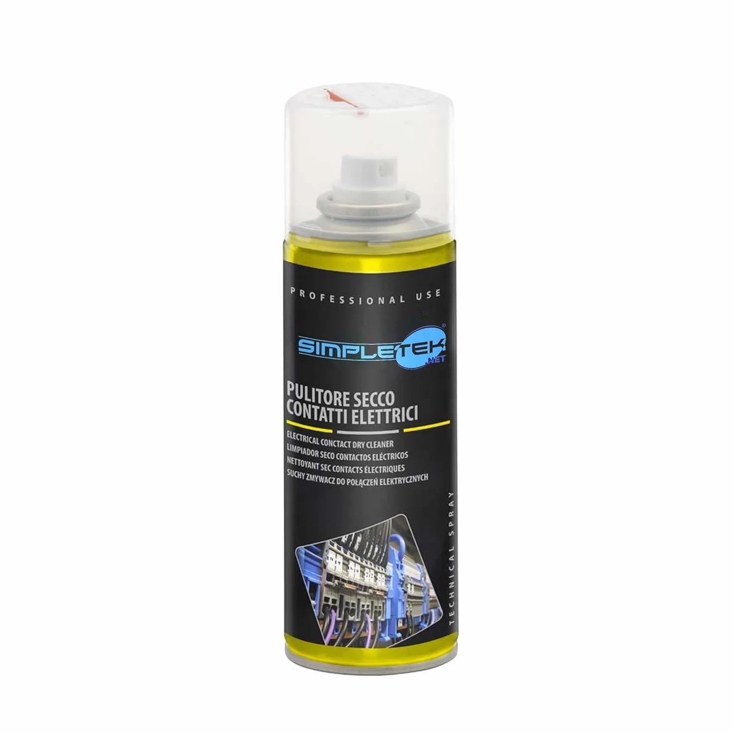 SIMPLETEK - Suchy spray do czyszczenia styków elektrycznych 200ml | Puszka do czyszczenia kontaktów karty elektroniczne, 5989PSCE