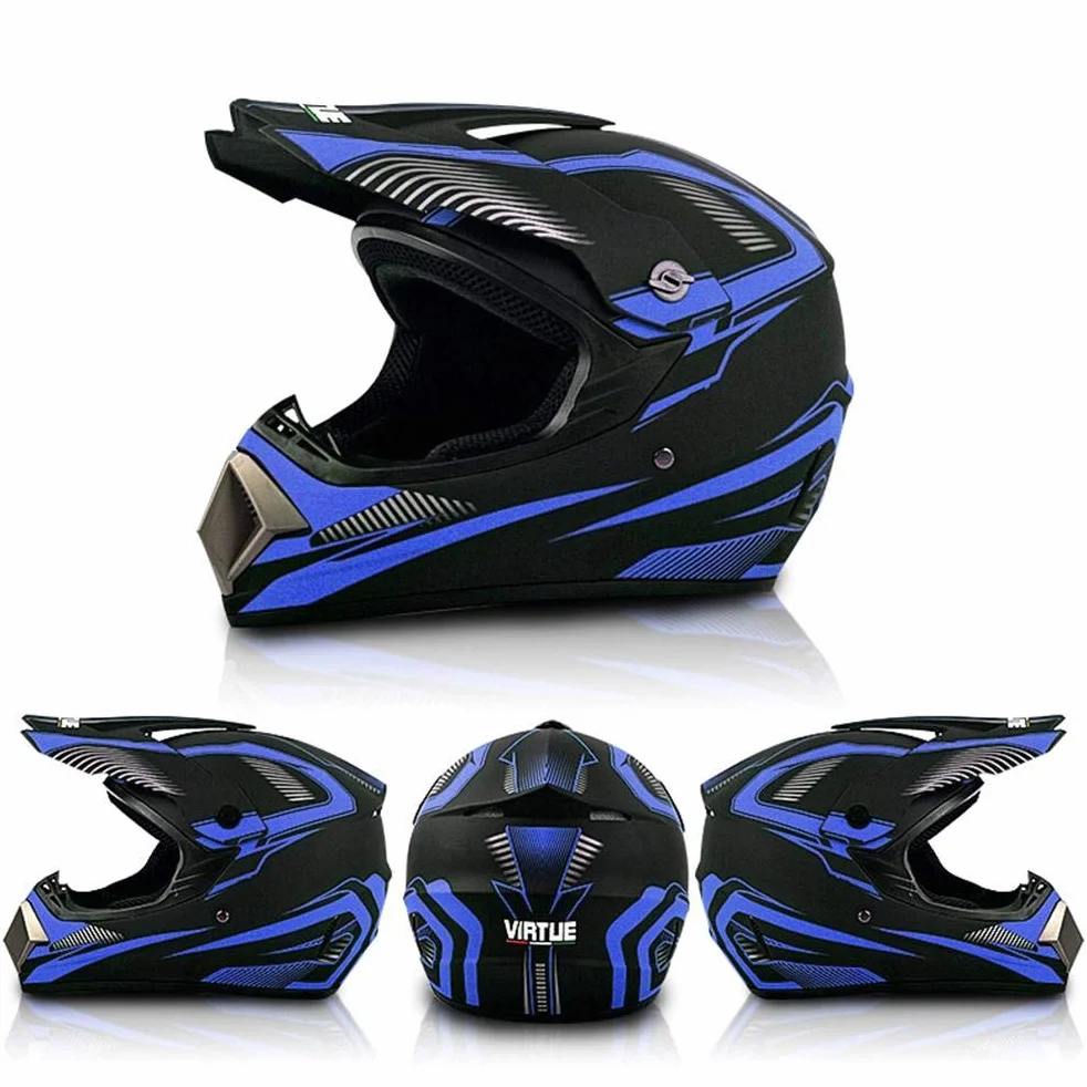 Kask motocrossowy, kask motocyklowy MTB, terenowy, elektryczny, motocyklowy, górski z goglami, rękawice, osłona twarzy, dla dorosłych