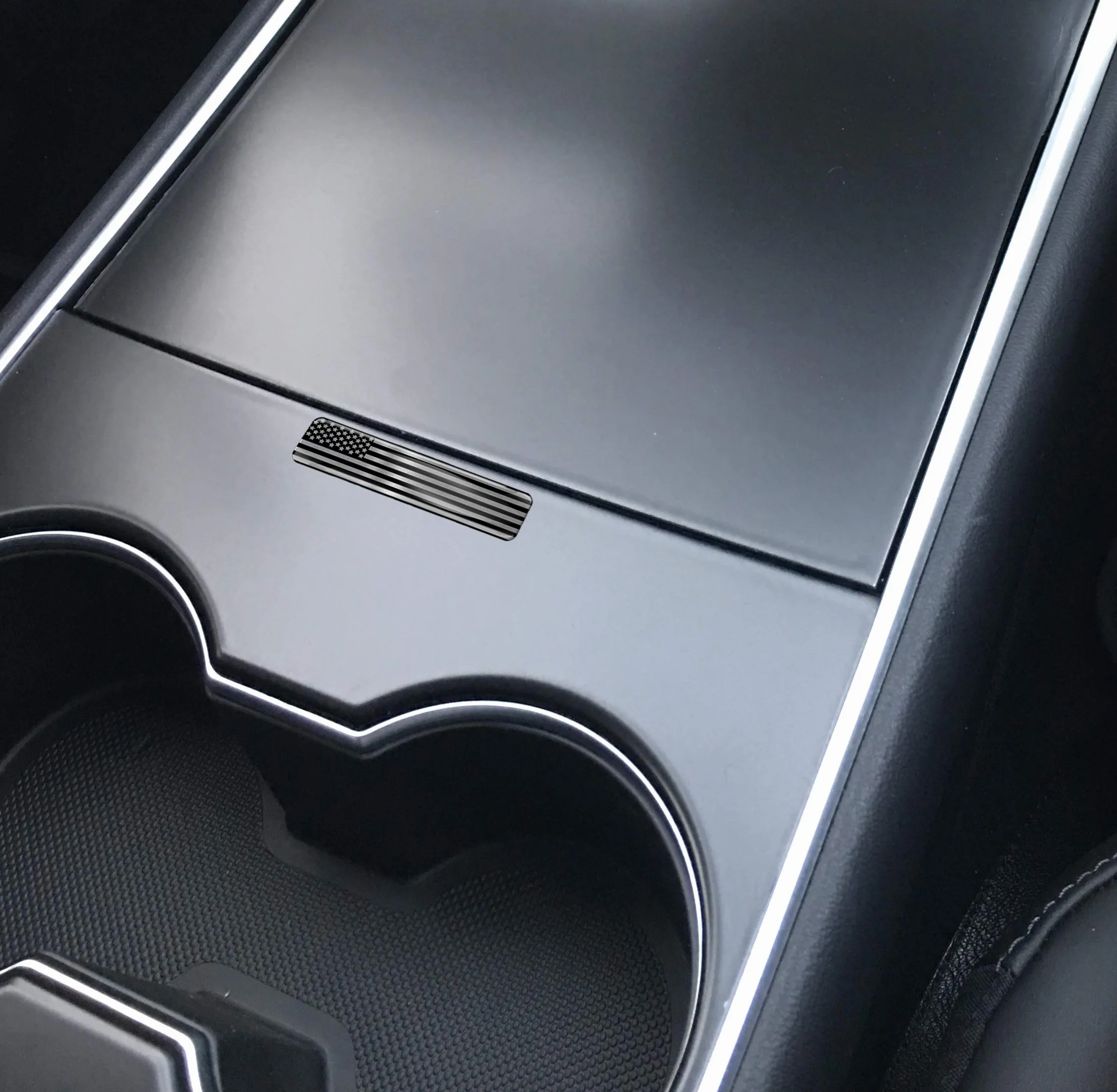 Biomar Labs 2 x 3D wypukłe naklejki silikonowe srebrne USA Narodowa flaga amerykańska emblemat naklejki do samochodu motocykla kask F 128/2-szt