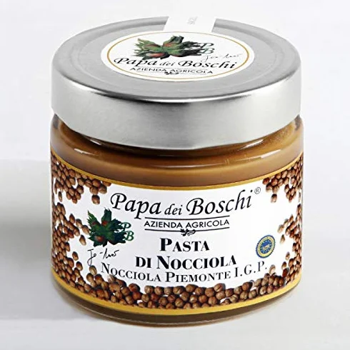 Hazelnut Paste Made in Piedmont | Artisan Gourmet Food | 100% Italian Pure Hazelnut | 200g
