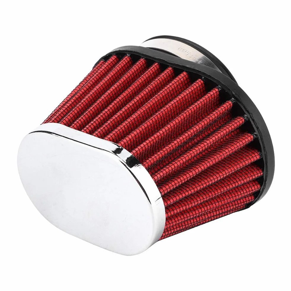 Qiilu Filtr powietrza motocyklowego, głowica grzybka, filtr powietrza do silnika, akcesoria zamienne (60 mm)