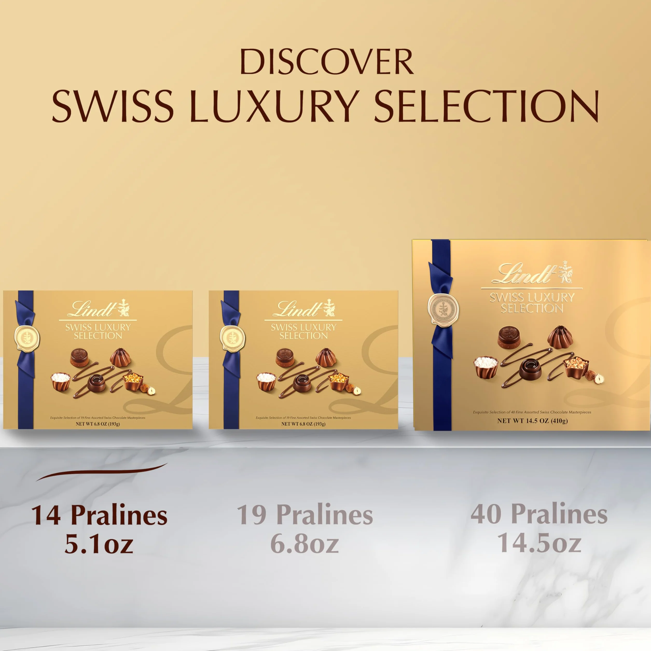 Lindt Chocolate Swiss Luxury Selection Box, 140 ml