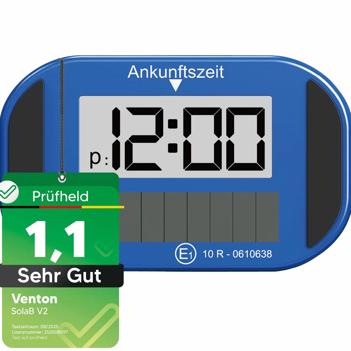 VENTON Elektroniczna Solarna Tarcza Parkingowa Z Dopuszeniem Automatyczny Cyfrowy Zegar Parkingowy
