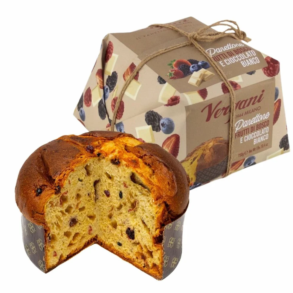 Vergani Panettone Gourmet z jagodami i czekoladą, biały