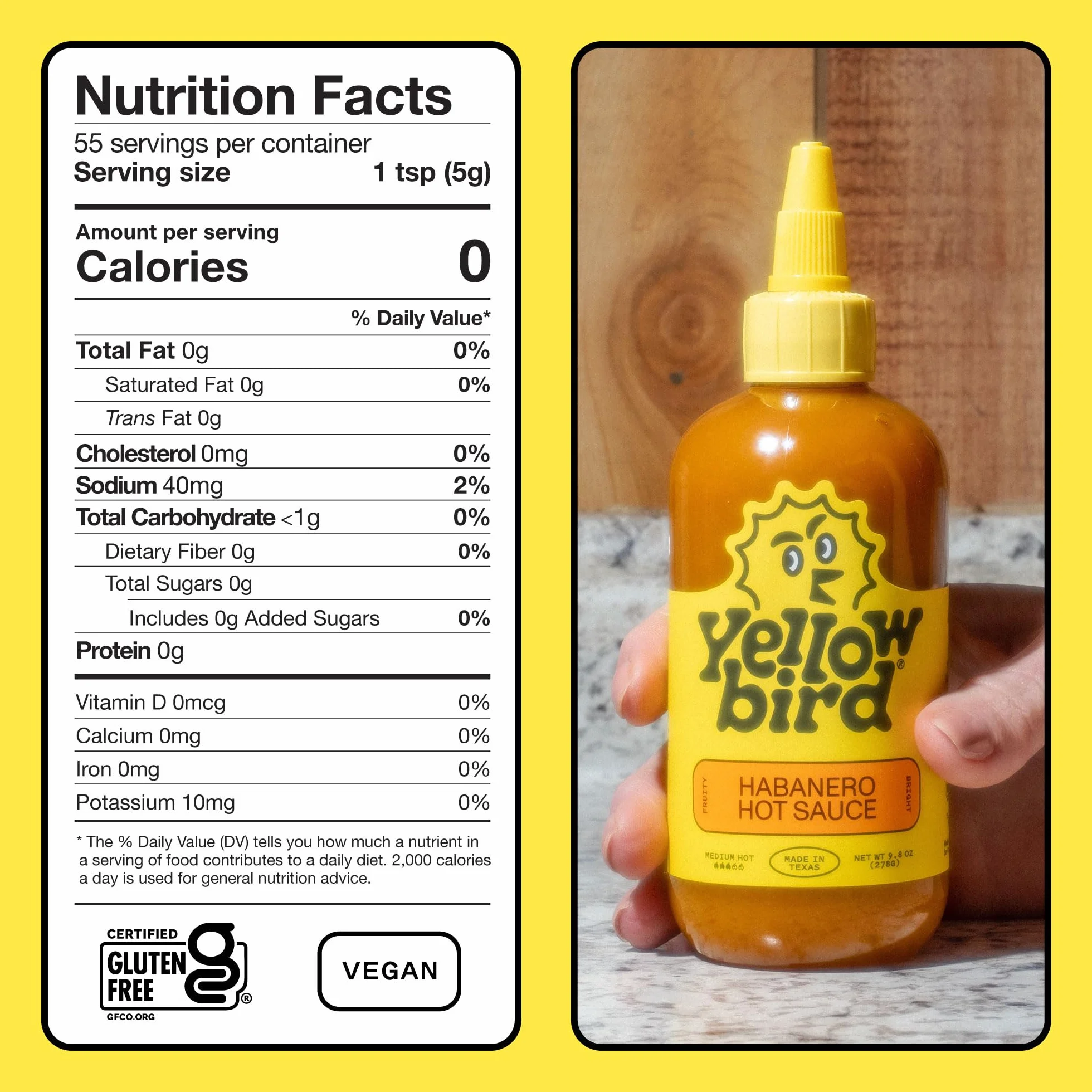 Yellowbird - Sos przyprawowy Habanero - 9,8 fl. oz.