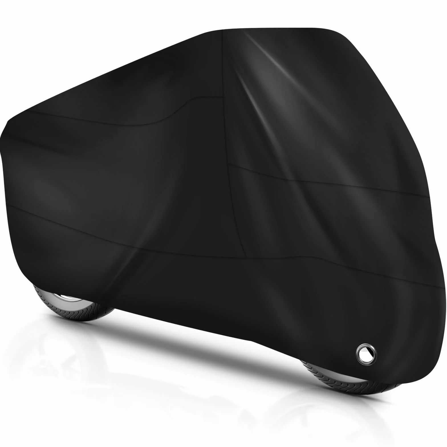Brencco Plandeka motocyklowa, wodoodporna i odporna na promieniowanie UV plandeka zewnętrzna, pokrowiec na motocykl wykonany z poliestru 210D, 245 * 105 * 125 cm