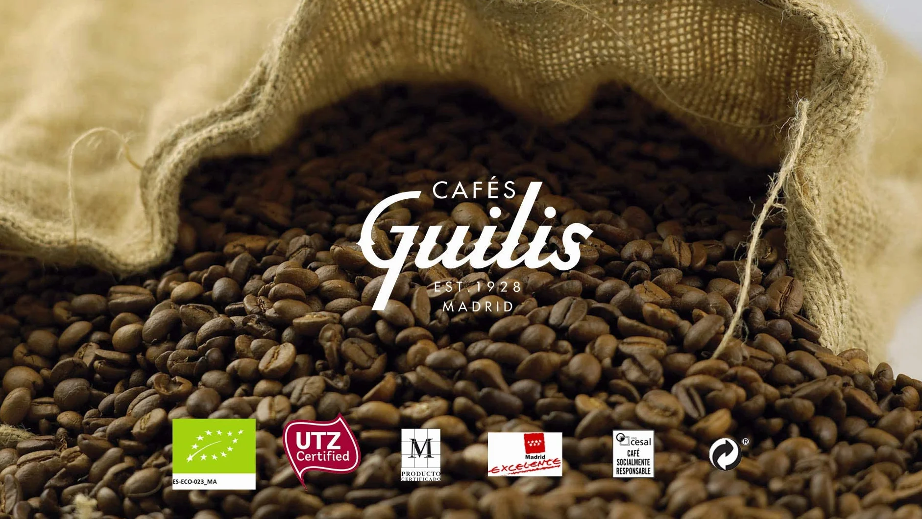 CAFES GUILIS DESDE 1928 AMANTES DEL CAFE Ekologiczne ziarna kawy Arabica naturalnie woskowane Artisan prażenie 1 kg
