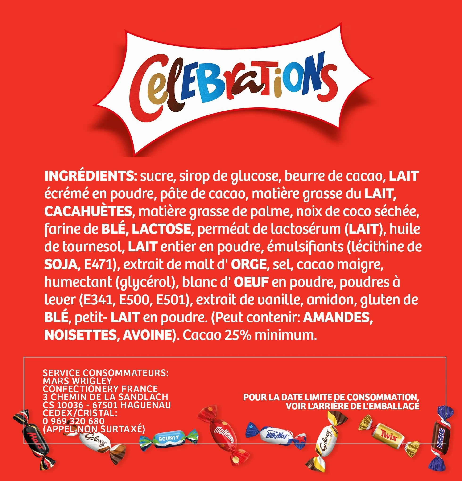 Celebrations Mieszanka mleczna czekolada mleczna, 186 g