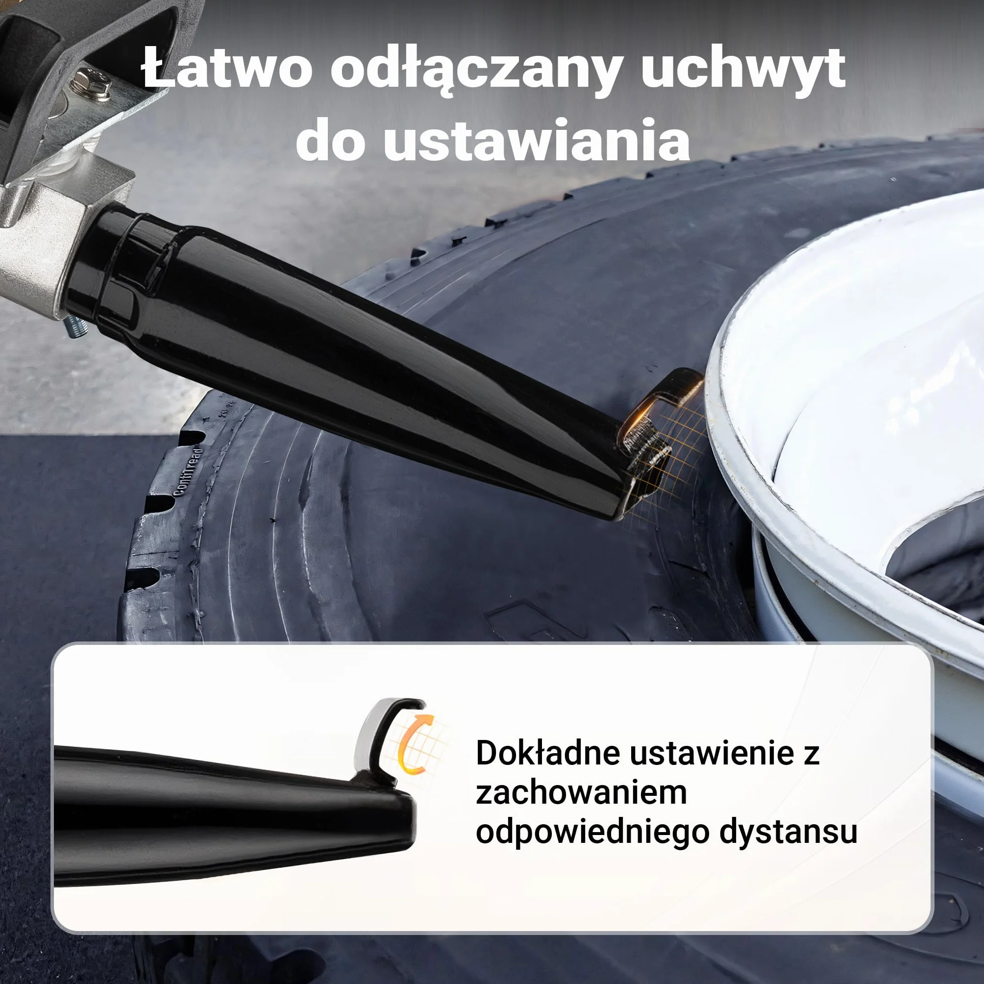 Wiltec Inflator do opon 6-8 bar 7 l pistolet do pompowania przenośny