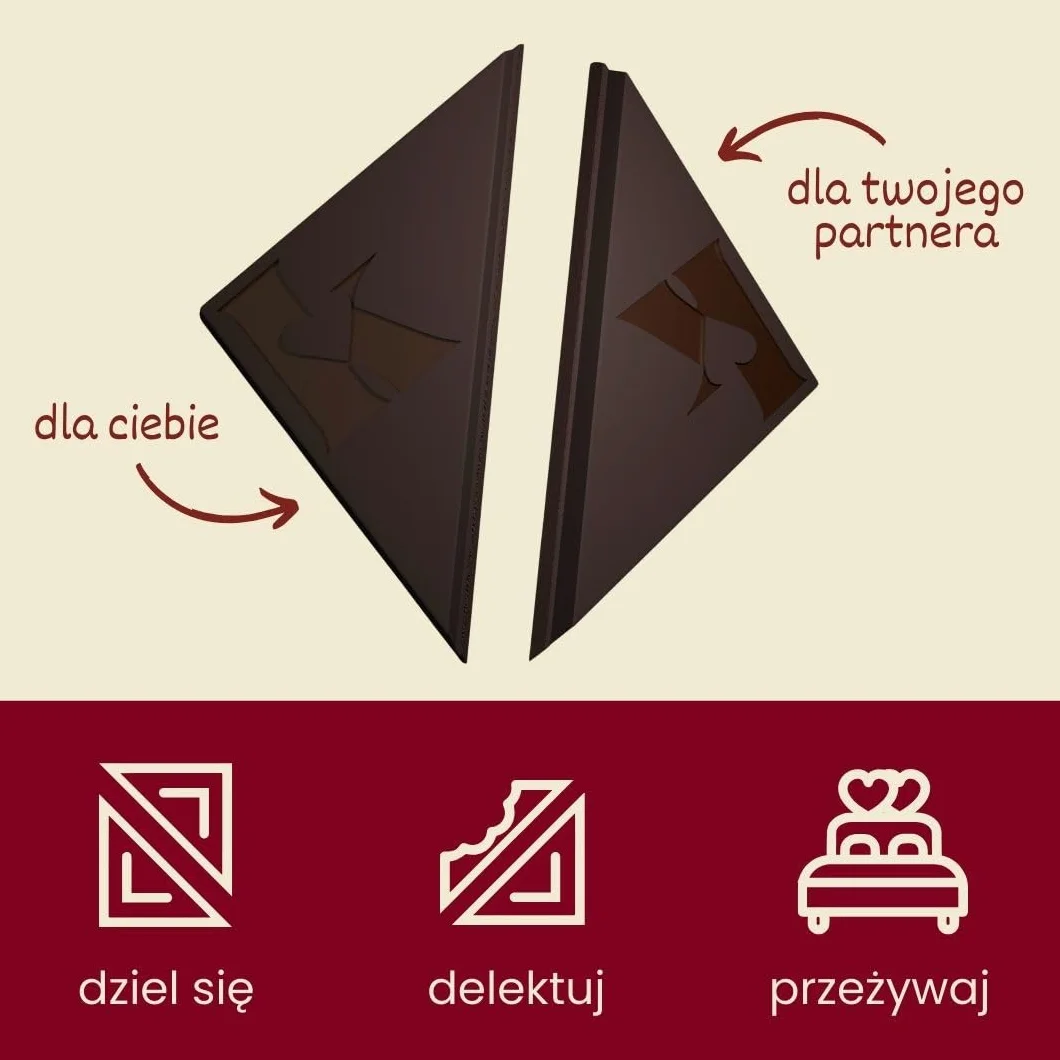 kips Czekolada gorzka dla par | Maca, Ashwagandha, Muira Puama, nasiona granatu | Prezent dla partnera | Made in Germany | 1 pudełko – 4 porcje – 100 g