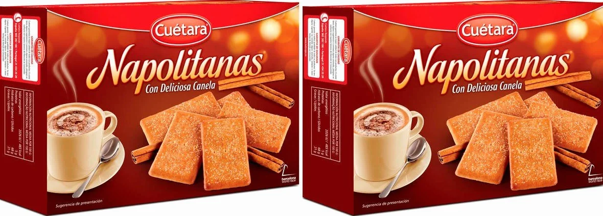 Cuétara Napolitanas Ciasteczka Cynamonowe 500 g - [Opakowanie 2]