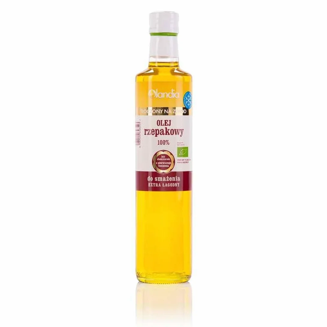 OLANDIA Olej rzepakowy do smażenia tłoczony na zimno (500ml) - BIO